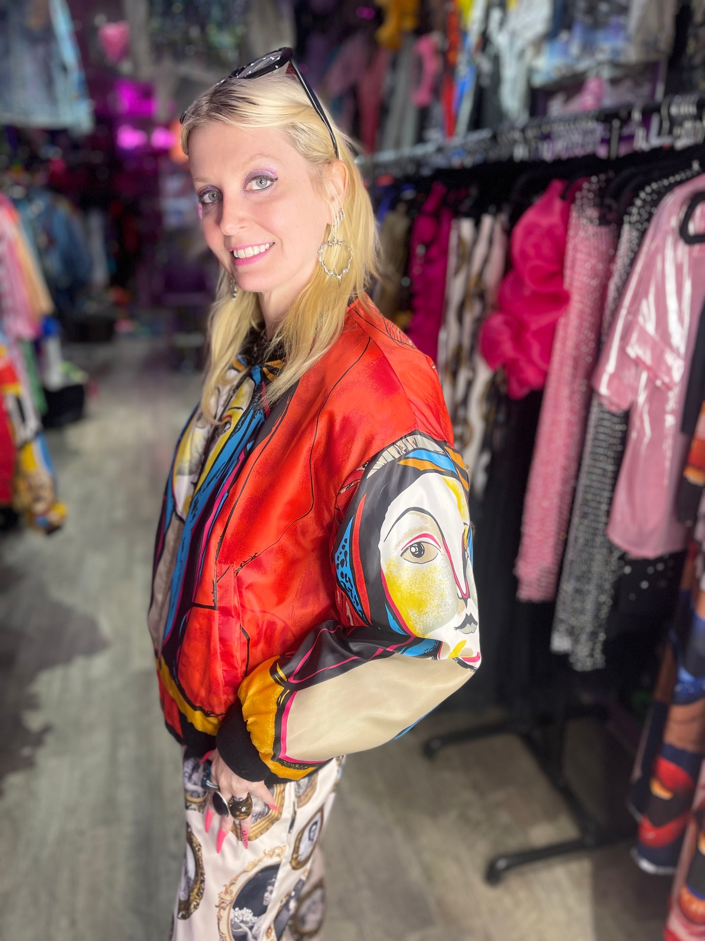 Vintage 90s Picasso Style Graphic Jacket