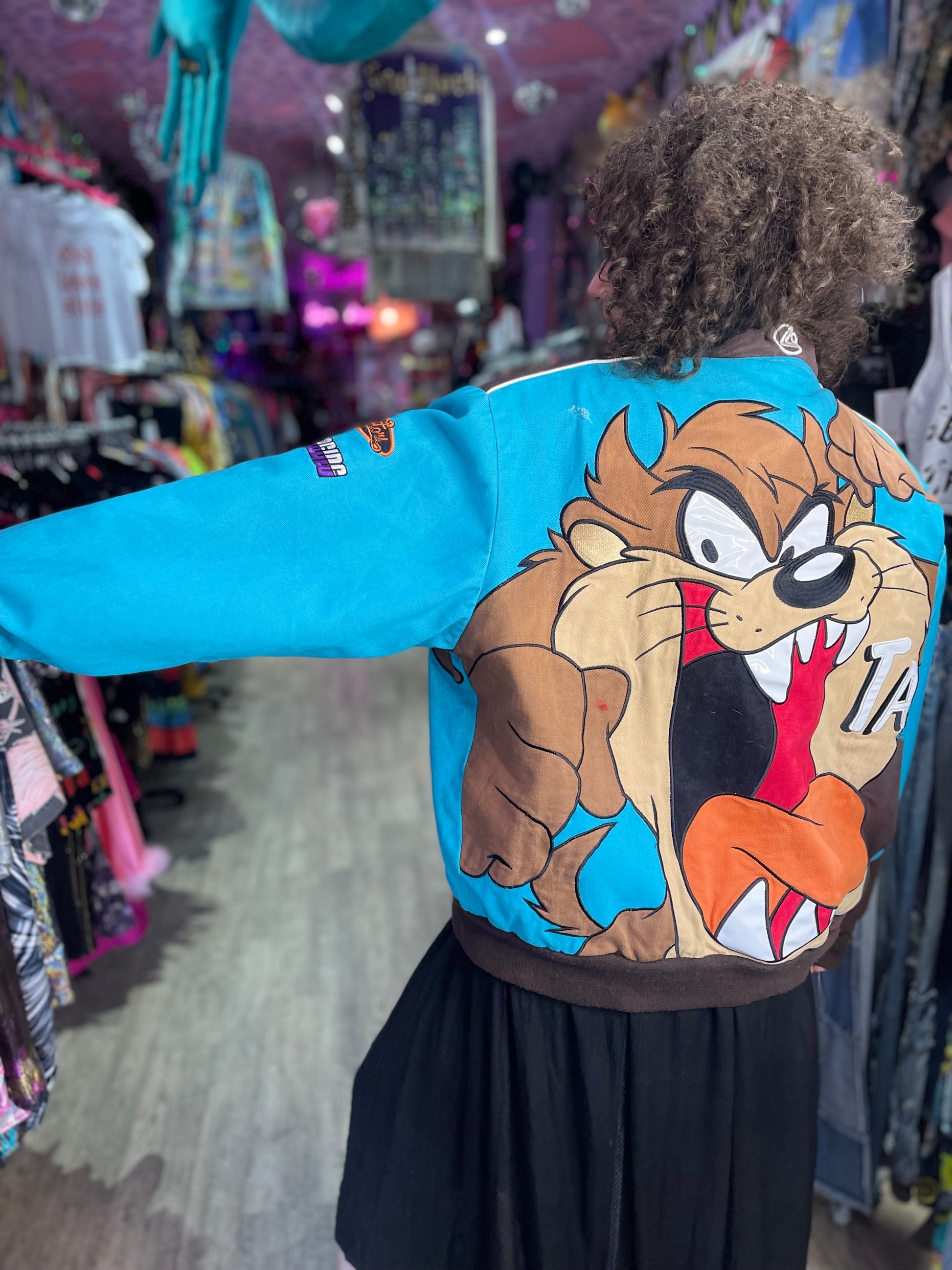 Vintage 90s Taz Racecar Jacket - Spark Pretty