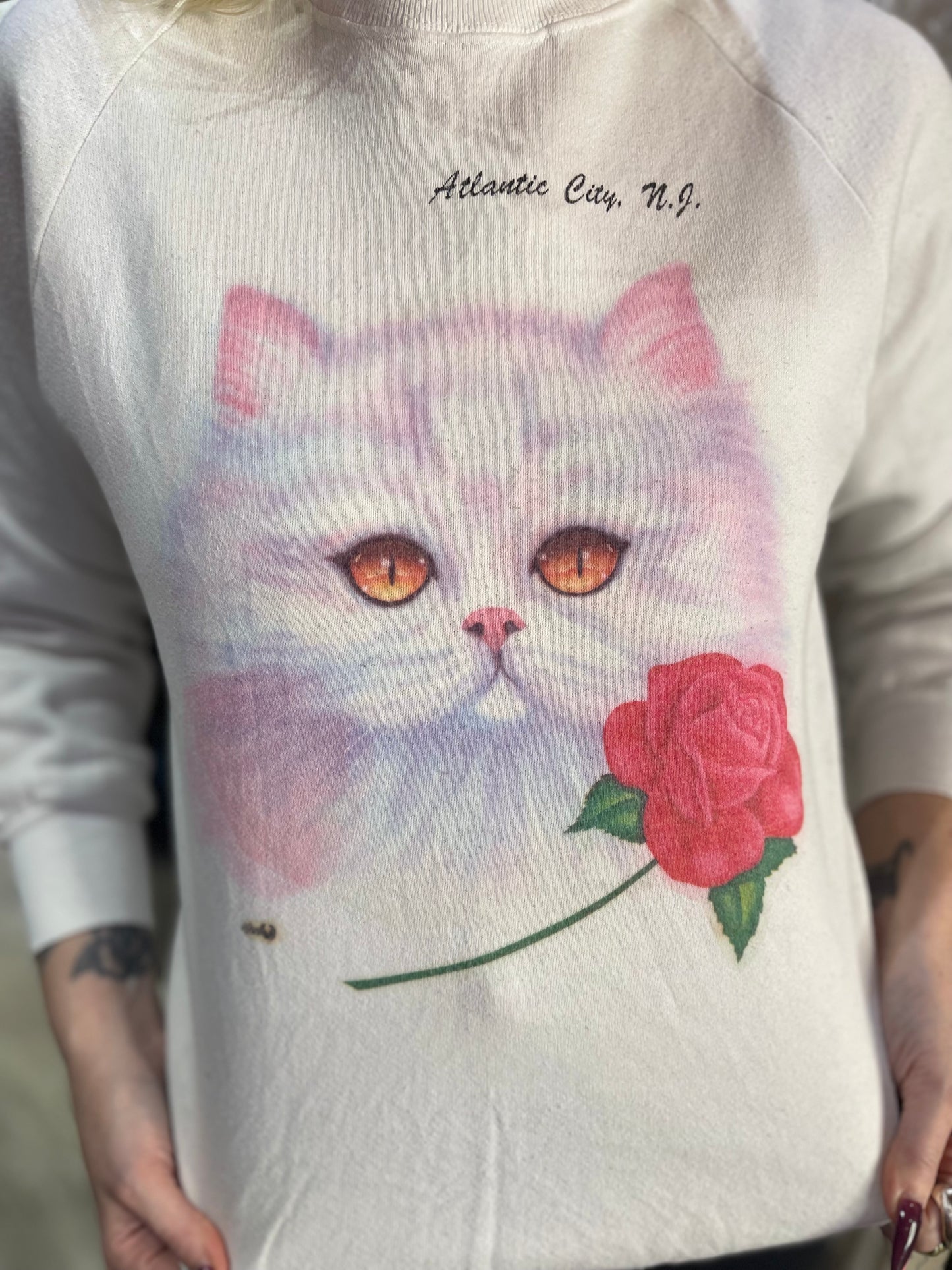 Vintage 80s Cat Sweatshirt