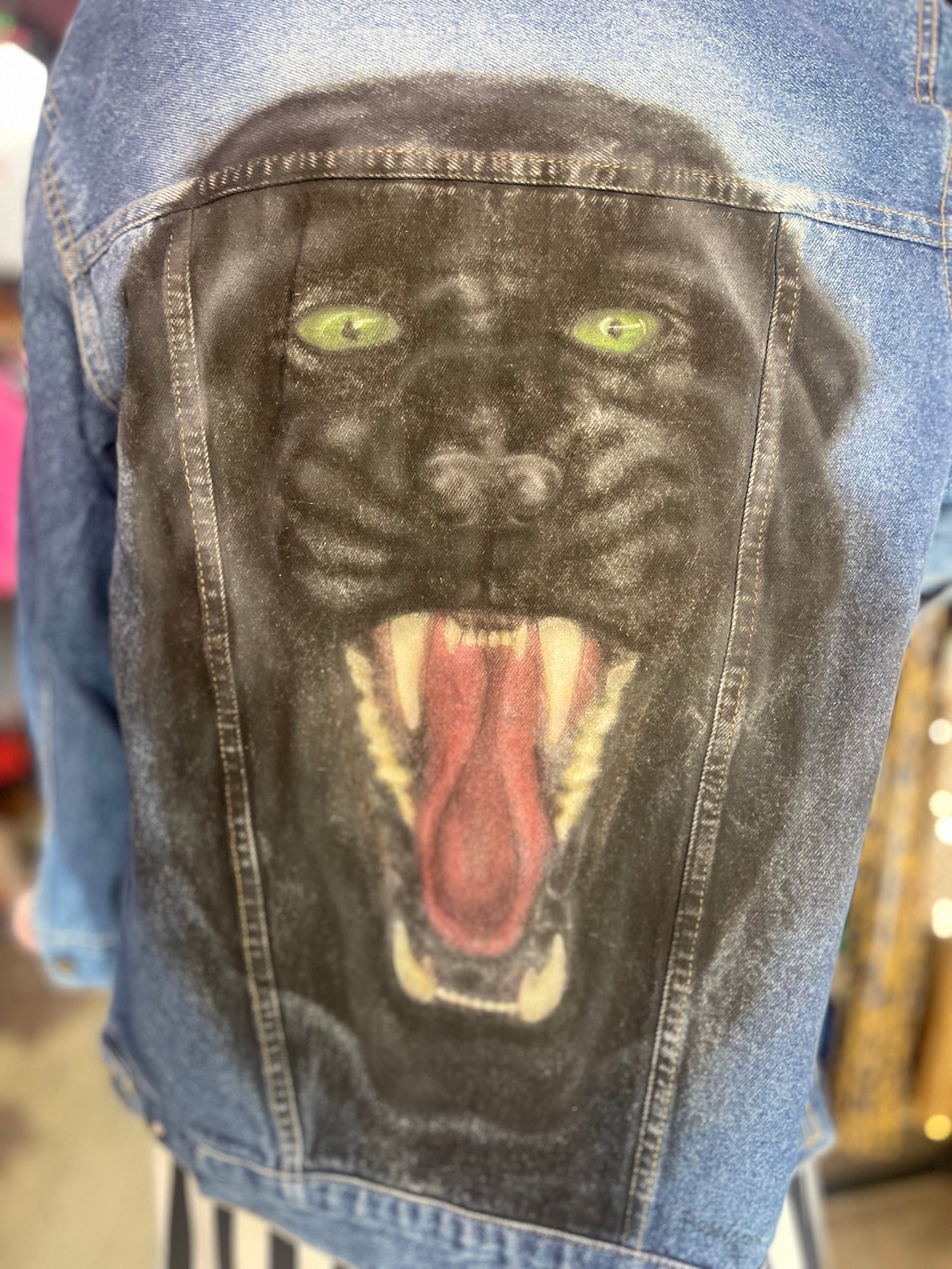 Vintage 90s Panther Jean Jacket