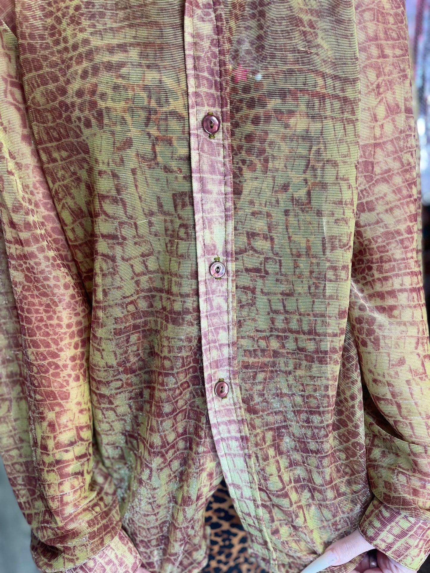Vintage 90s Semi Sheer Rave Shirt