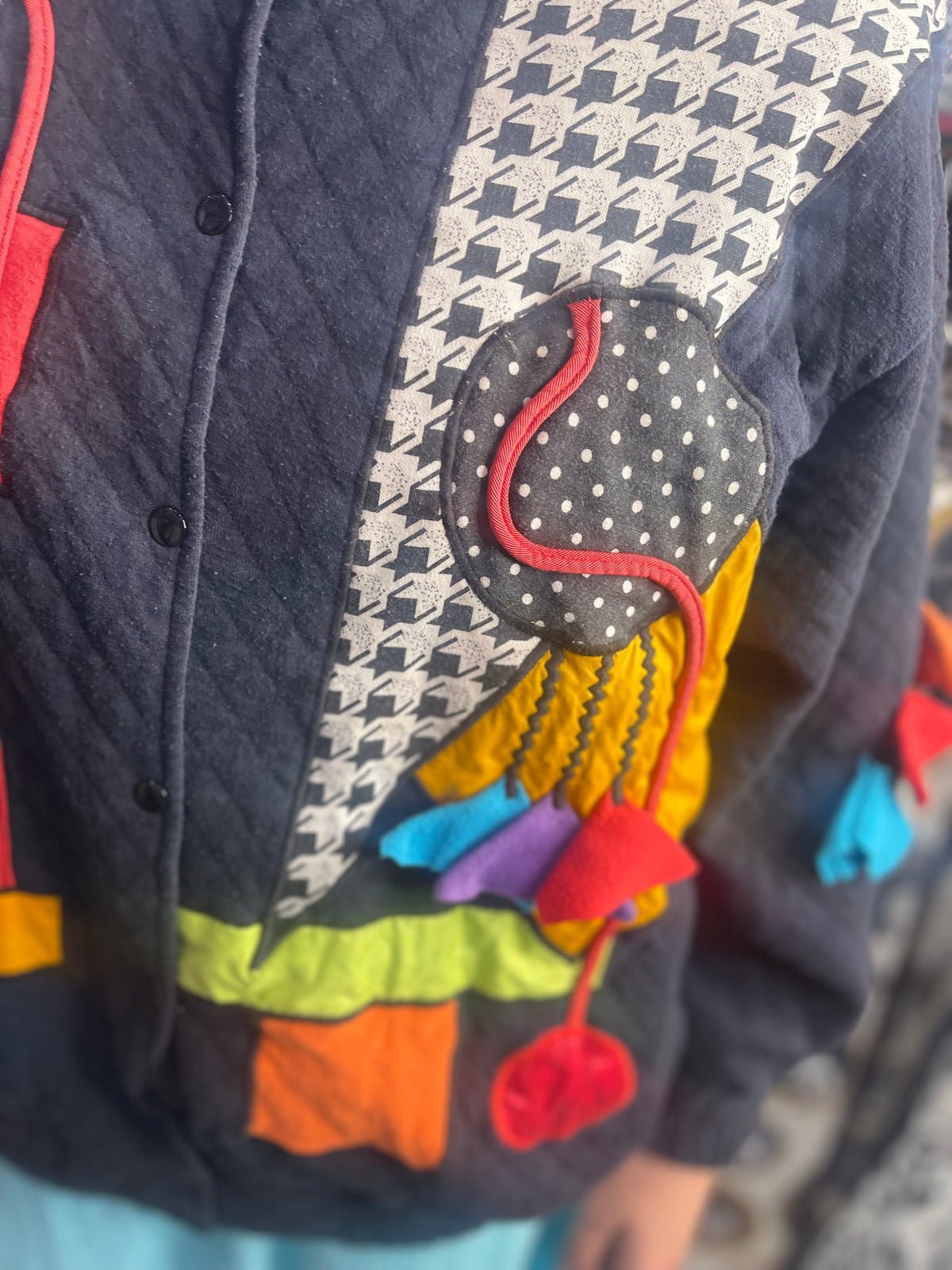 Vintage 90s Mixed Shapes Quilted Jacket