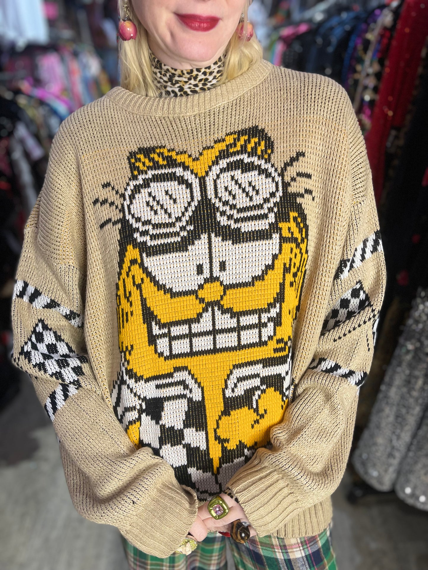 Vintage 80s Garfield Sweater - Spark Pretty