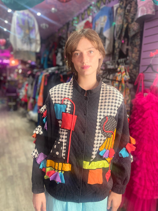 Vintage 90s Mixed Shapes Quilted Jacket
