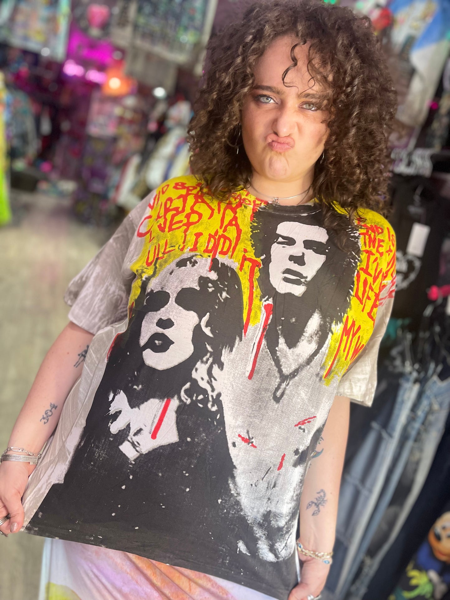 Sid & Nancy Custom Bootleg Repro Silkscreen AOP T-shirt - Spark Pretty