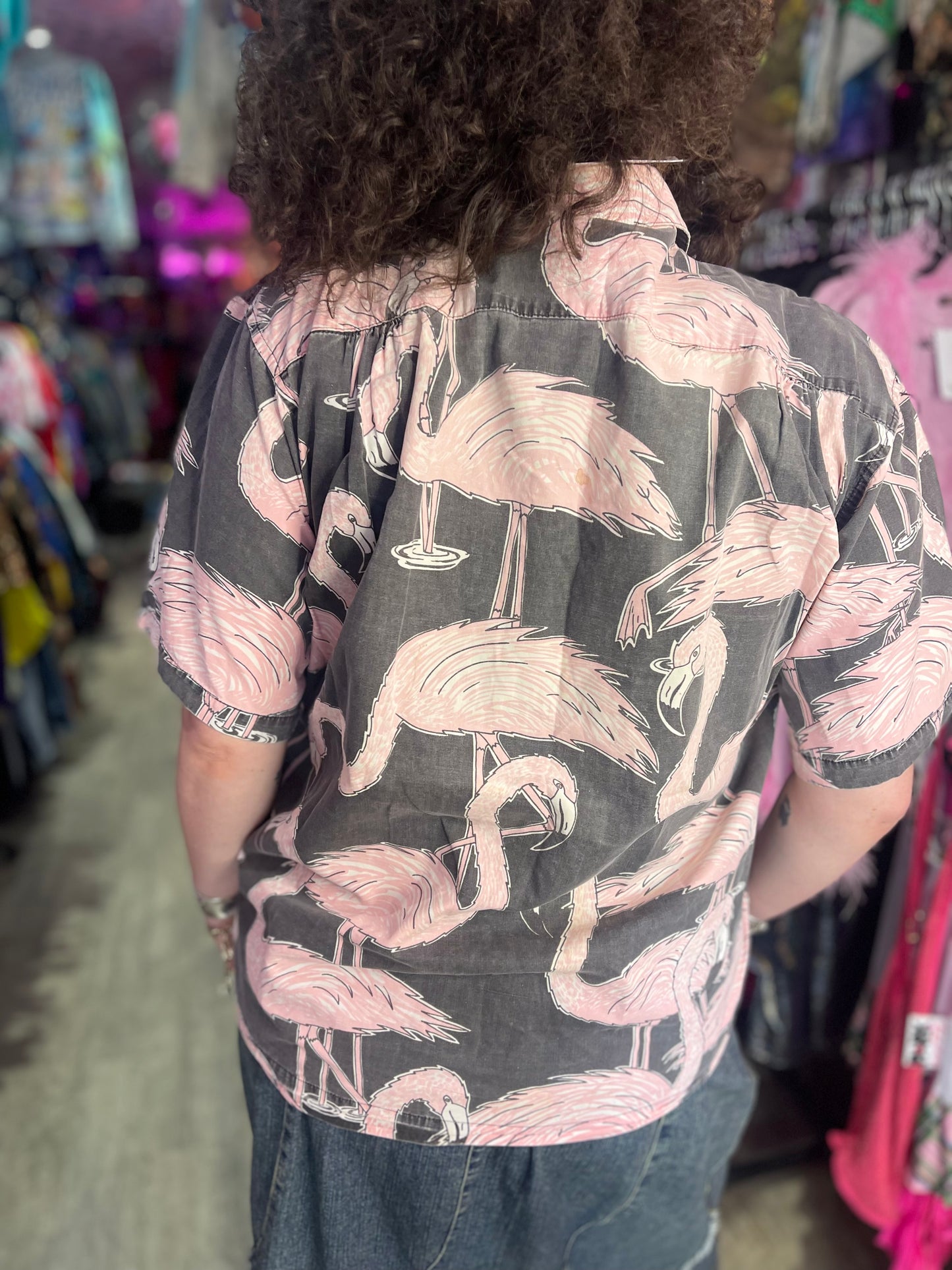 Vintage 80s Flamingo Shirt - Spark Pretty