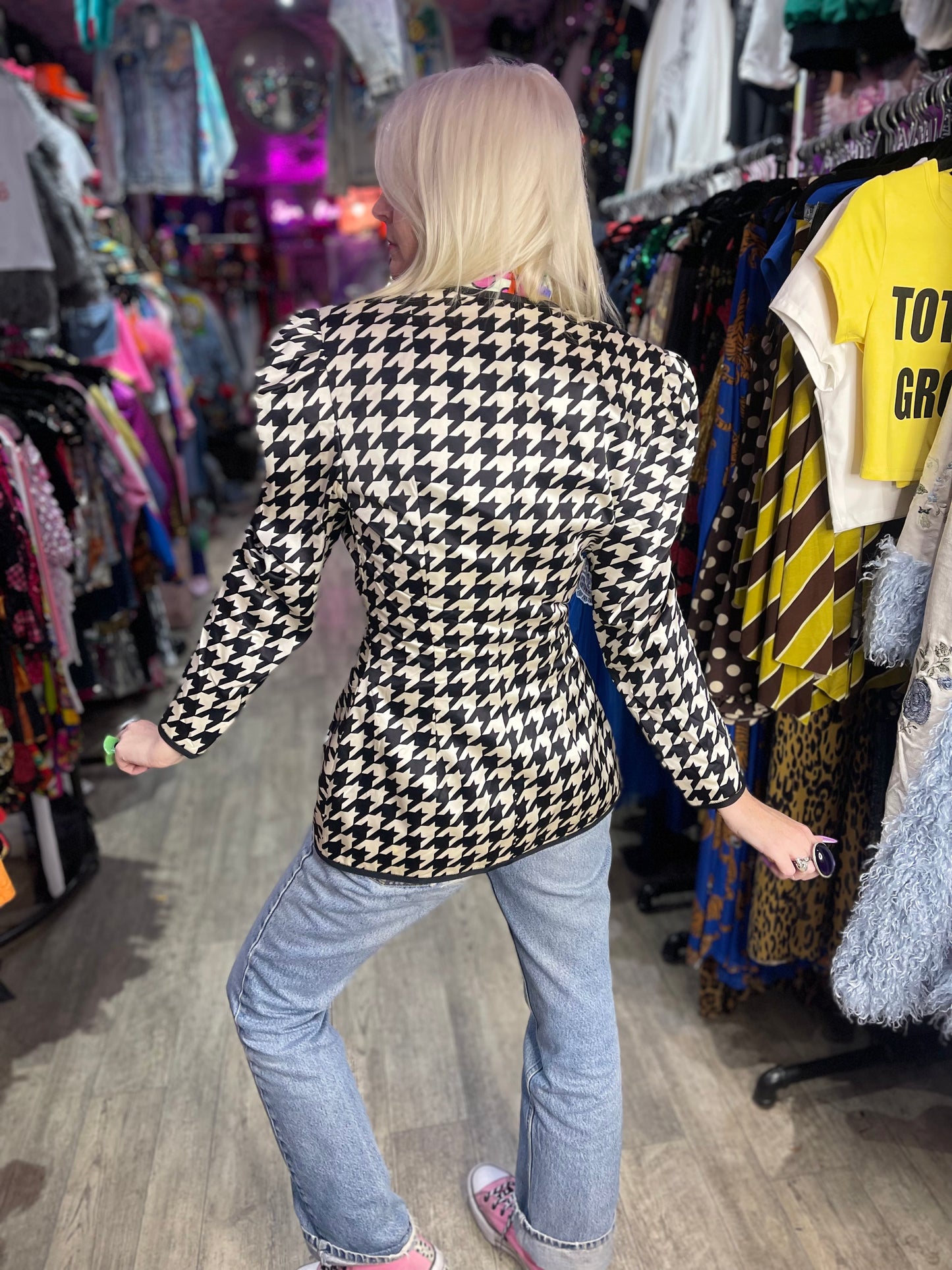 Vintage 90s Houndstooth Blazer