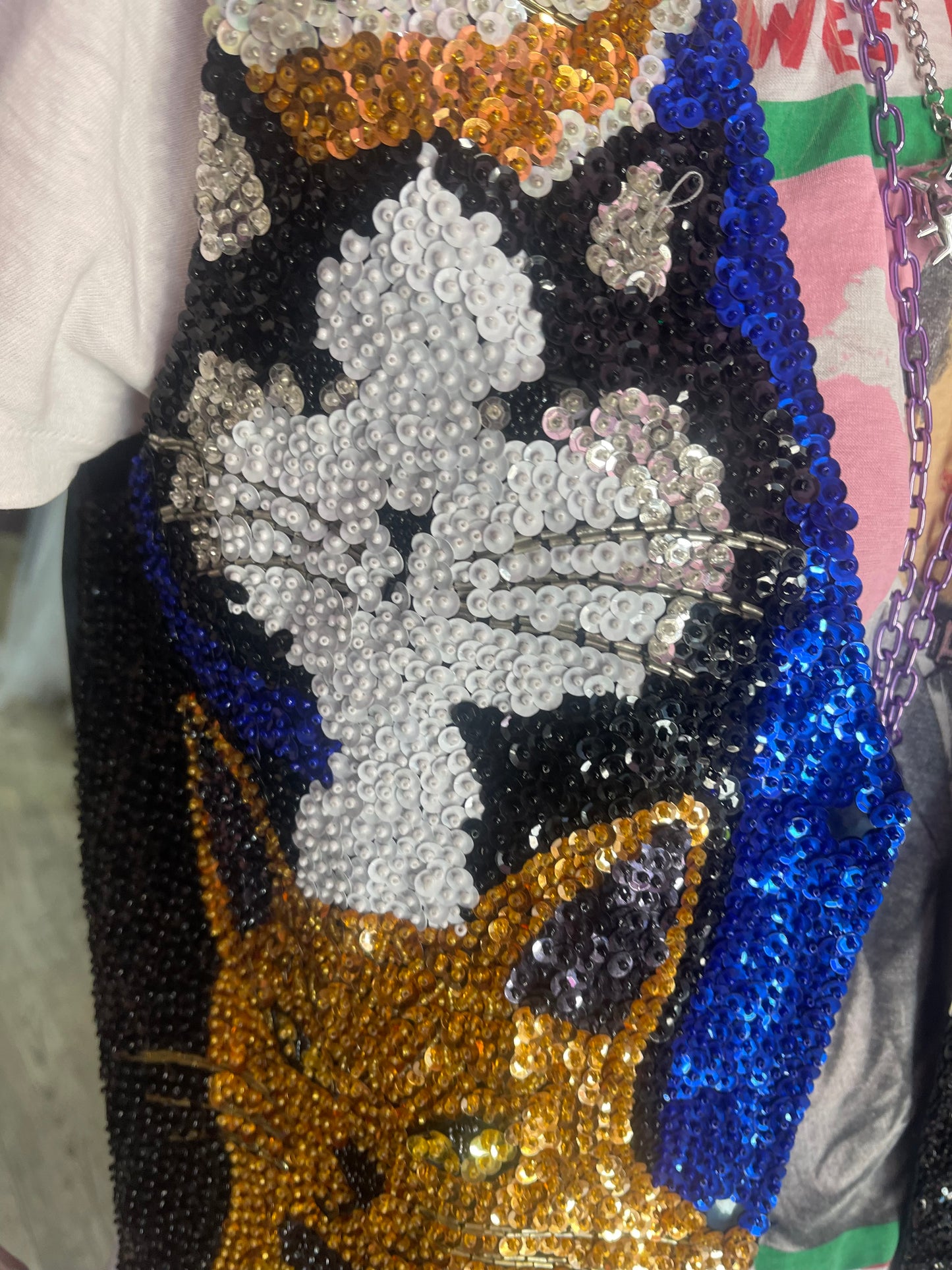 Vintage 90s Sequin Cats Theme Sequin Vest - Spark Pretty