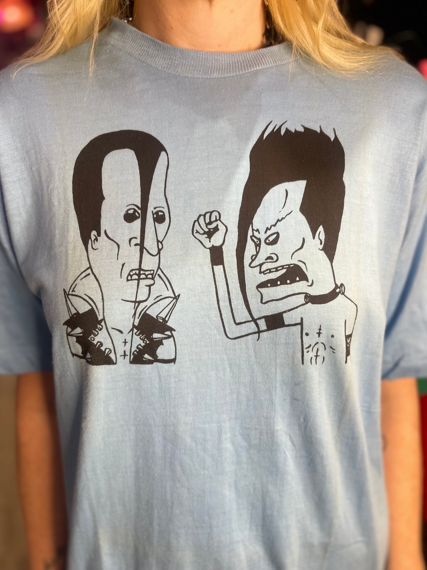 Vintage 90s Beavis and Butthead Punk Spoof T-shirt