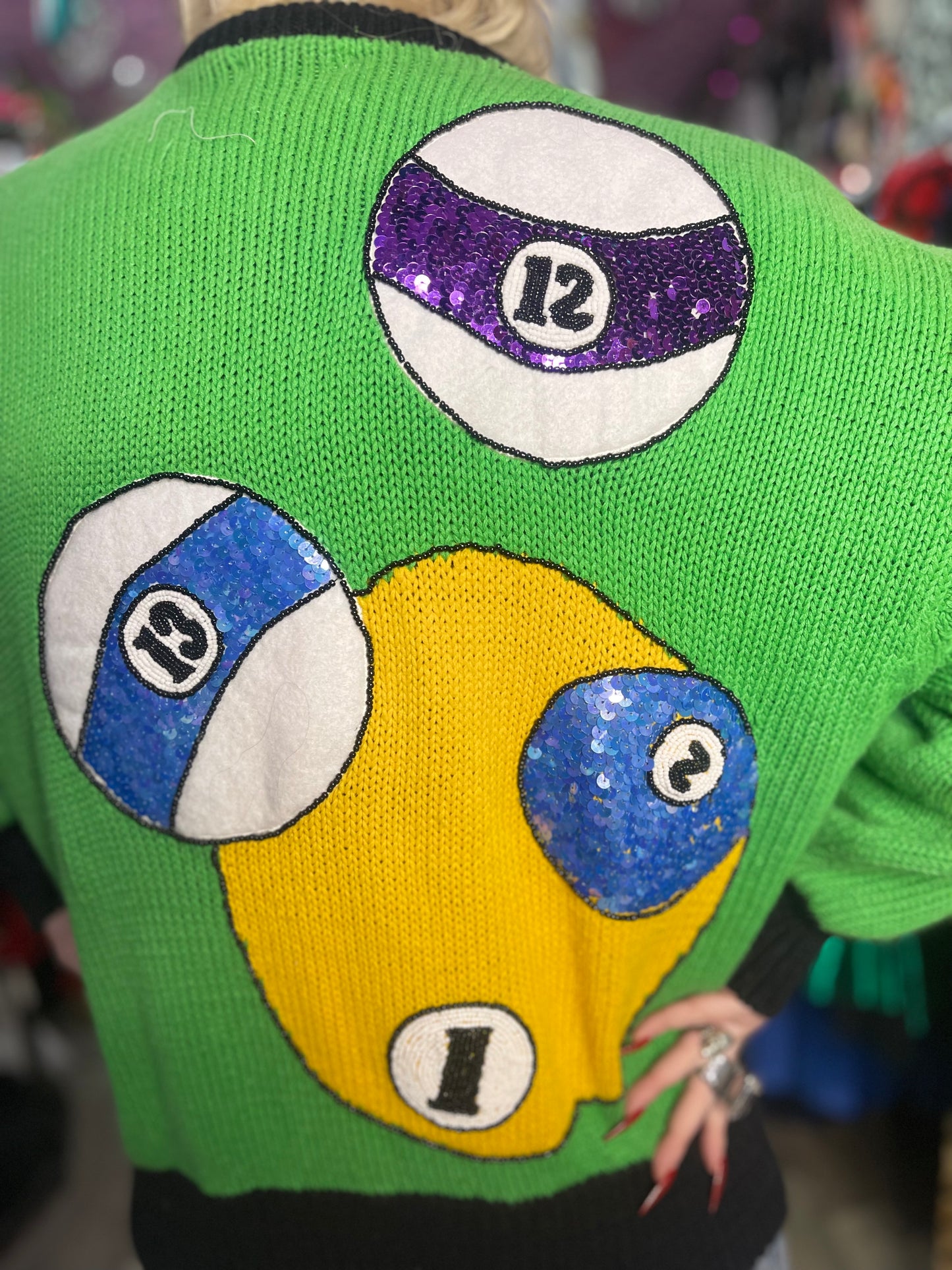 Vintage 90s Billiards Sweater Jacket - Spark Pretty