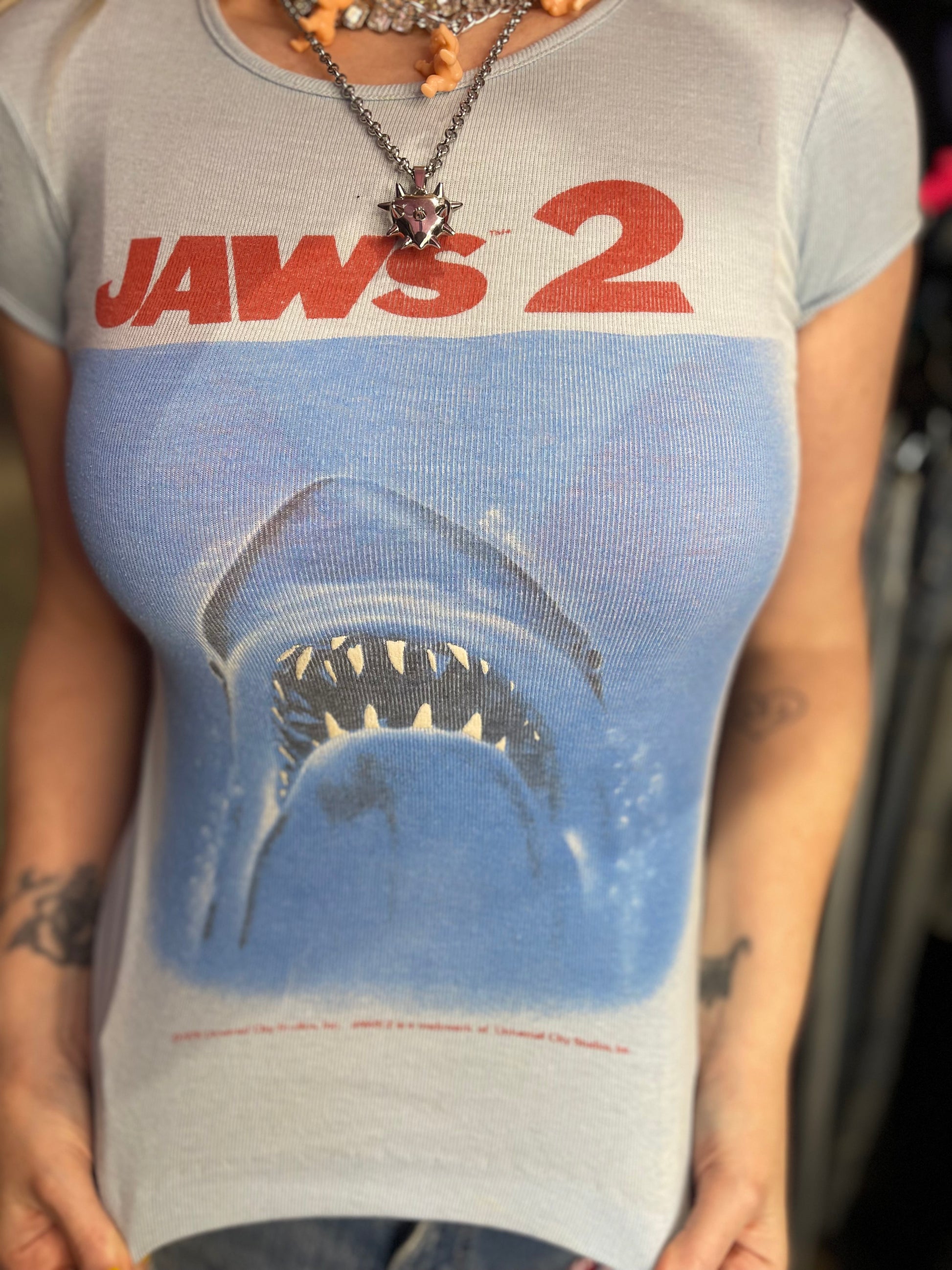 Vintage 70s Jaws 2 T-shirt - Spark Pretty