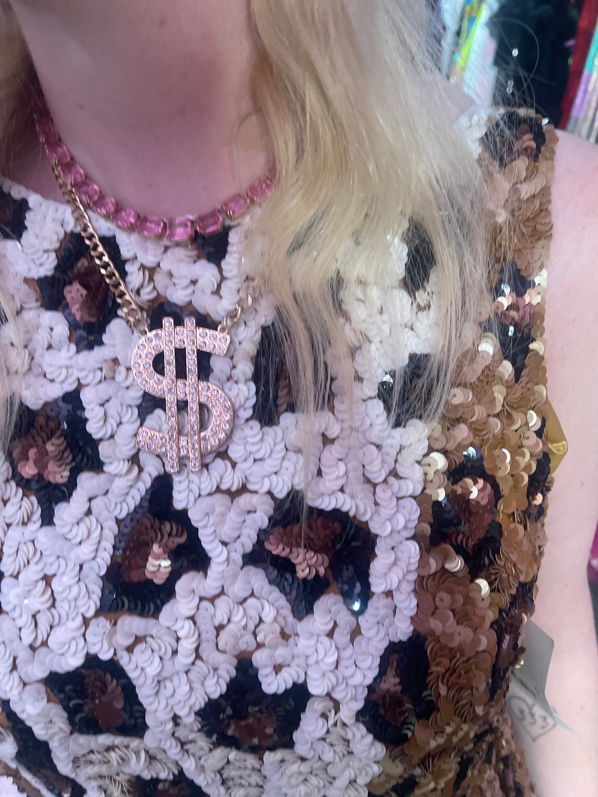 Vintage 90s Sequin Leopard Mini Dress - Spark Pretty