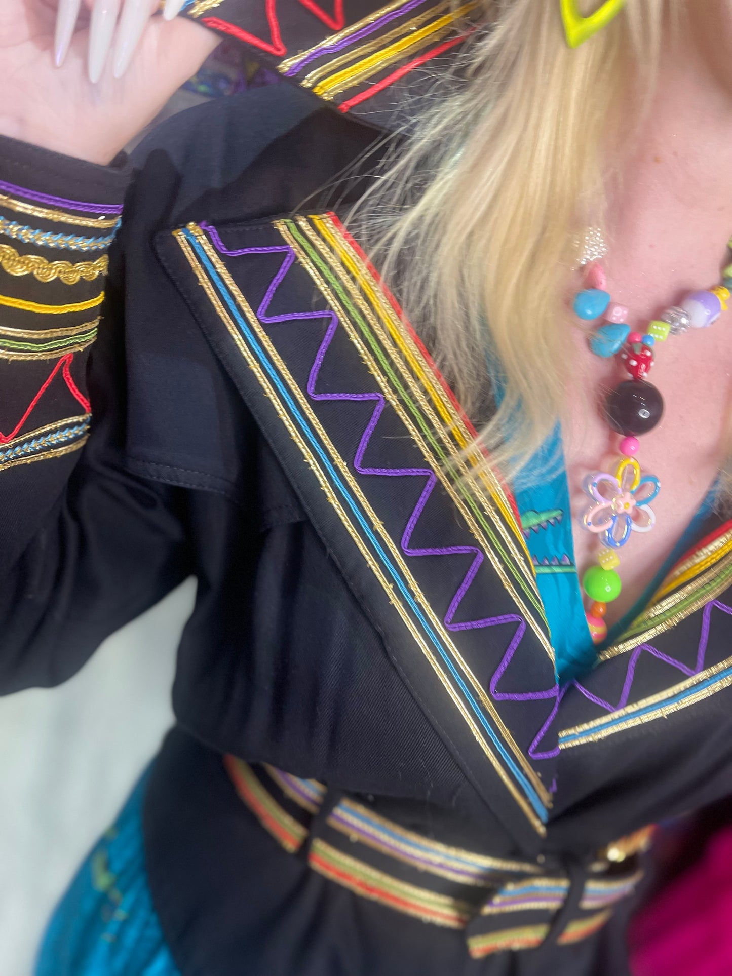 Vintage 90s Black Belted Fitted Jacket - Spark Pretty