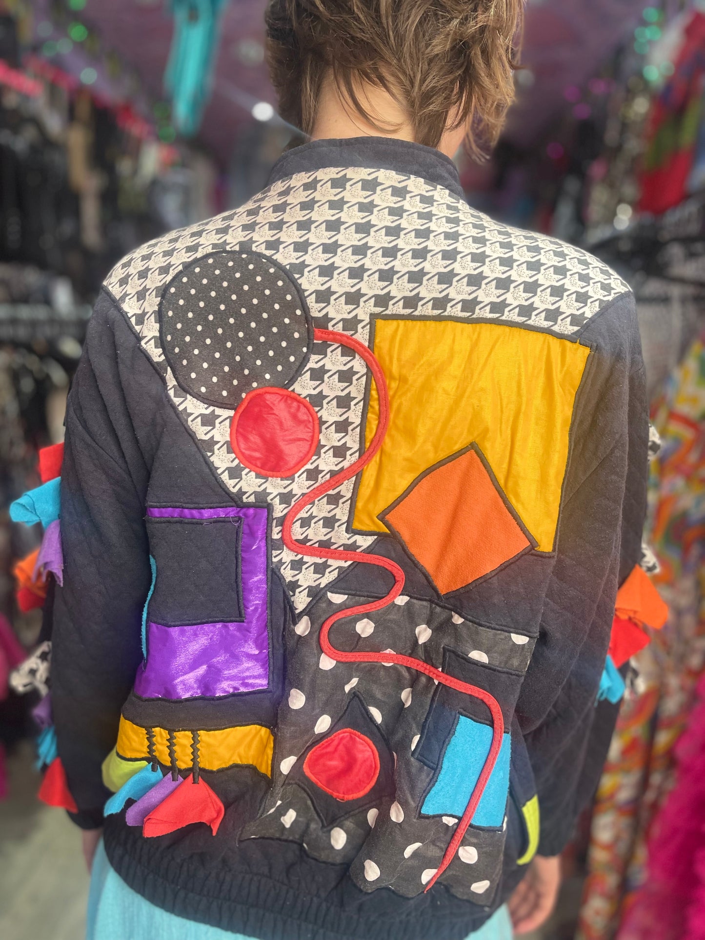 Vintage 90s Mixed Shapes Quilted Jacket