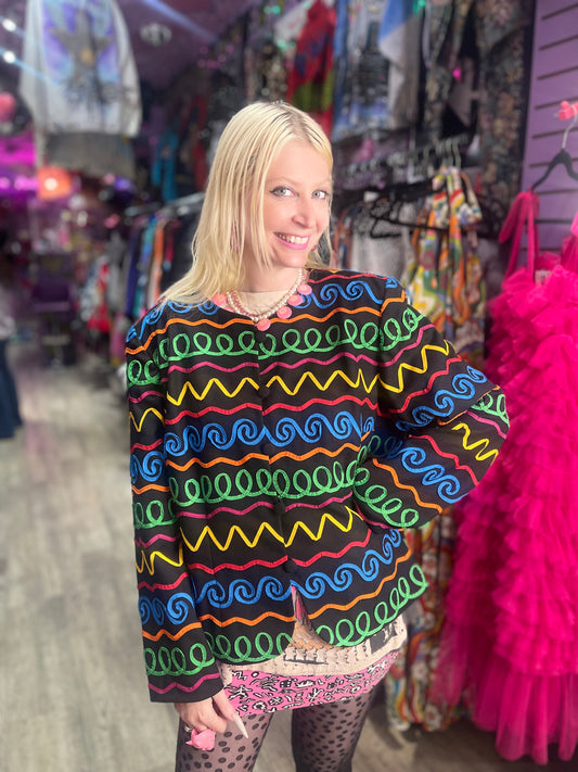 Vintage 80s Squiggle Jacket