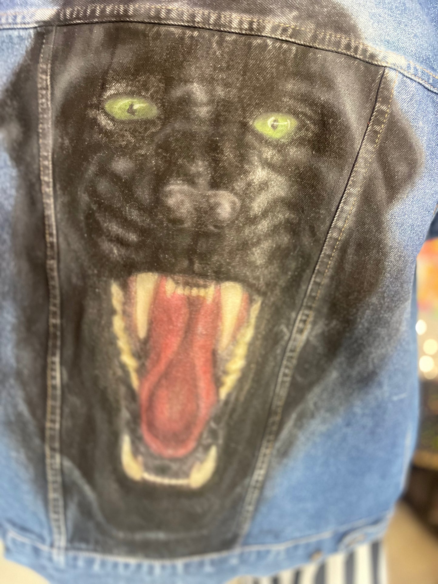 Vintage 90s Panther Jean Jacket