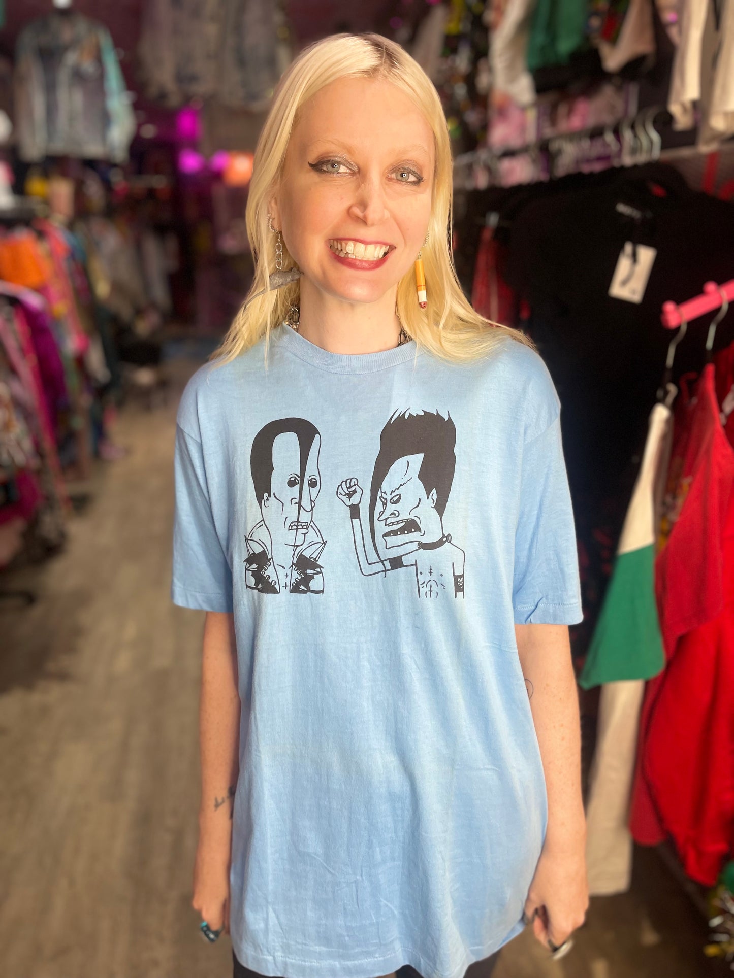 Vintage 90s Beavis and Butthead Punk Spoof T-shirt