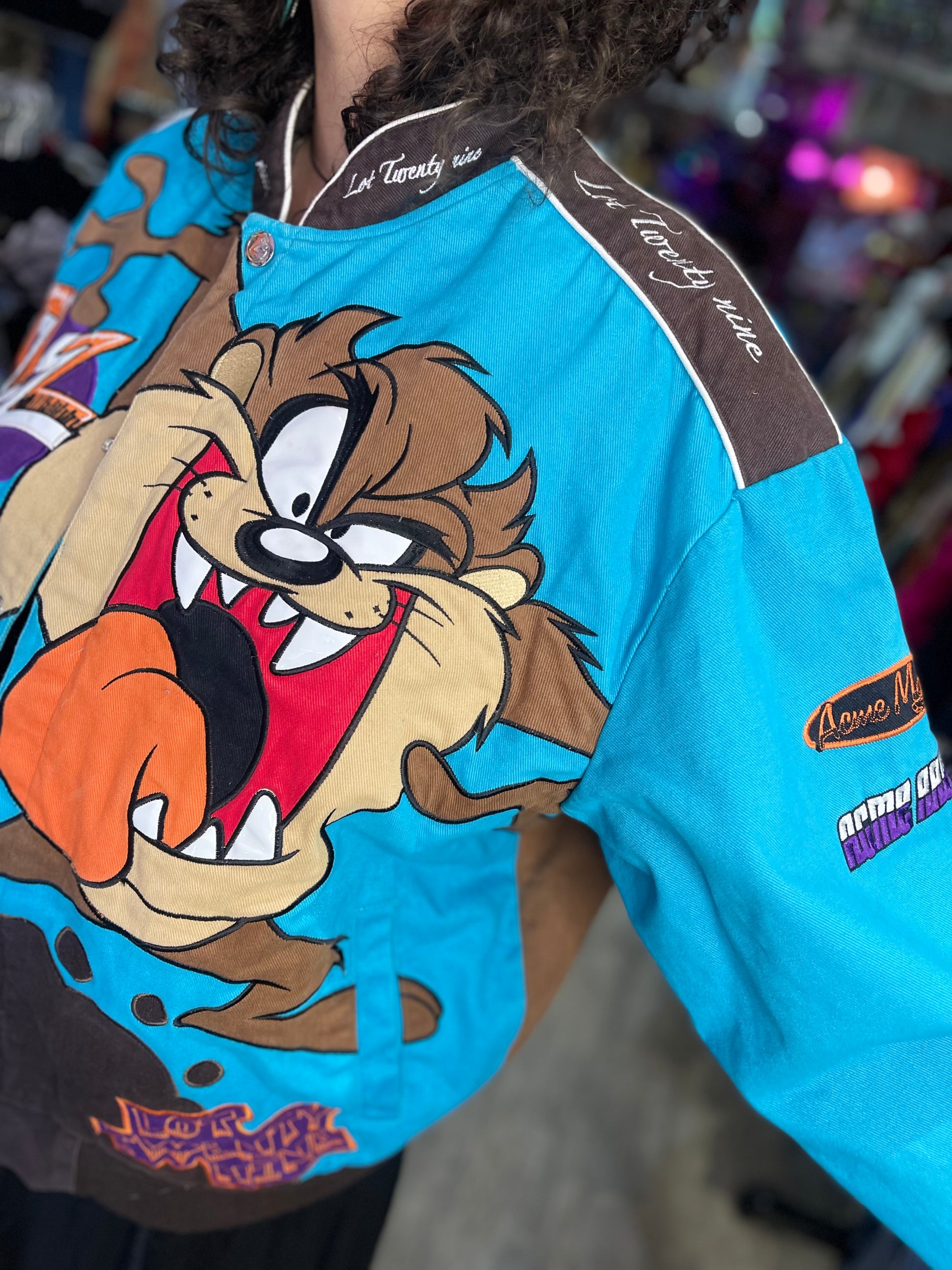 Vintage 90s Taz Racecar Jacket - Spark Pretty