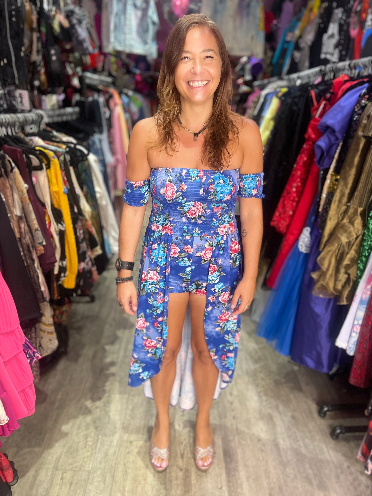 Vintage Y2K Floral Romper
