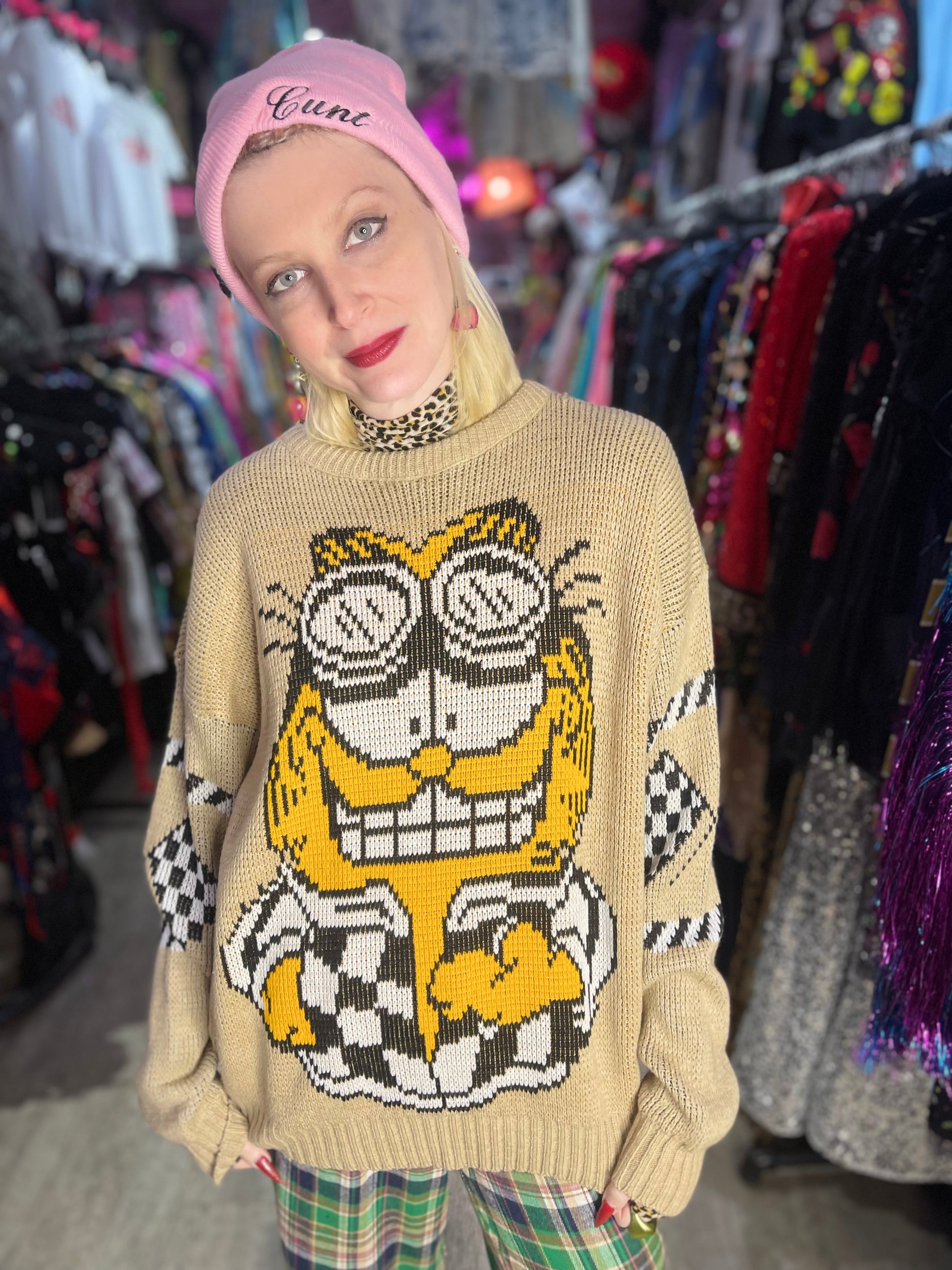 Vintage 80s Garfield Sweater - Spark Pretty
