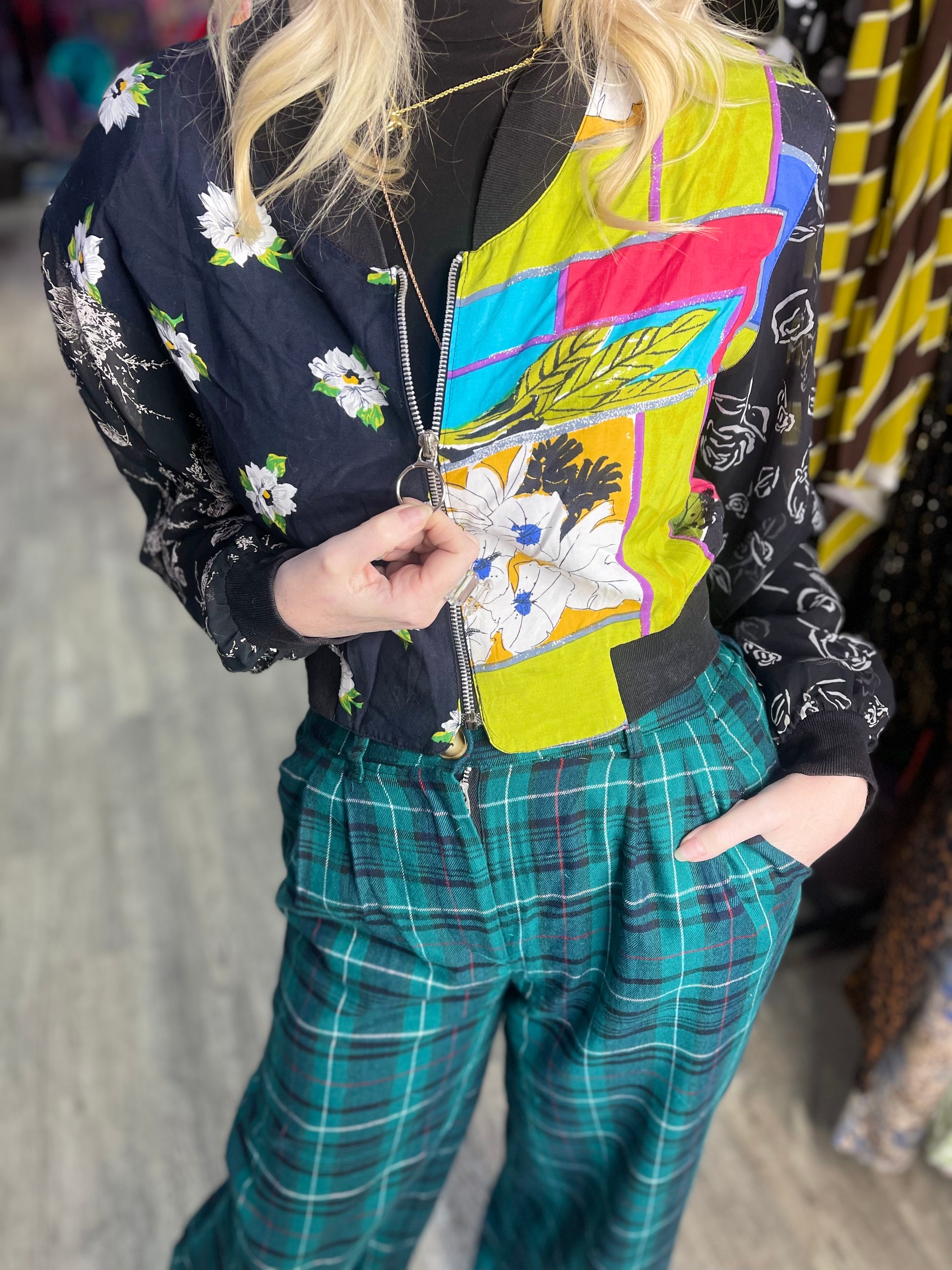 Vintage 90s Mix Print  Jacket - Spark Pretty