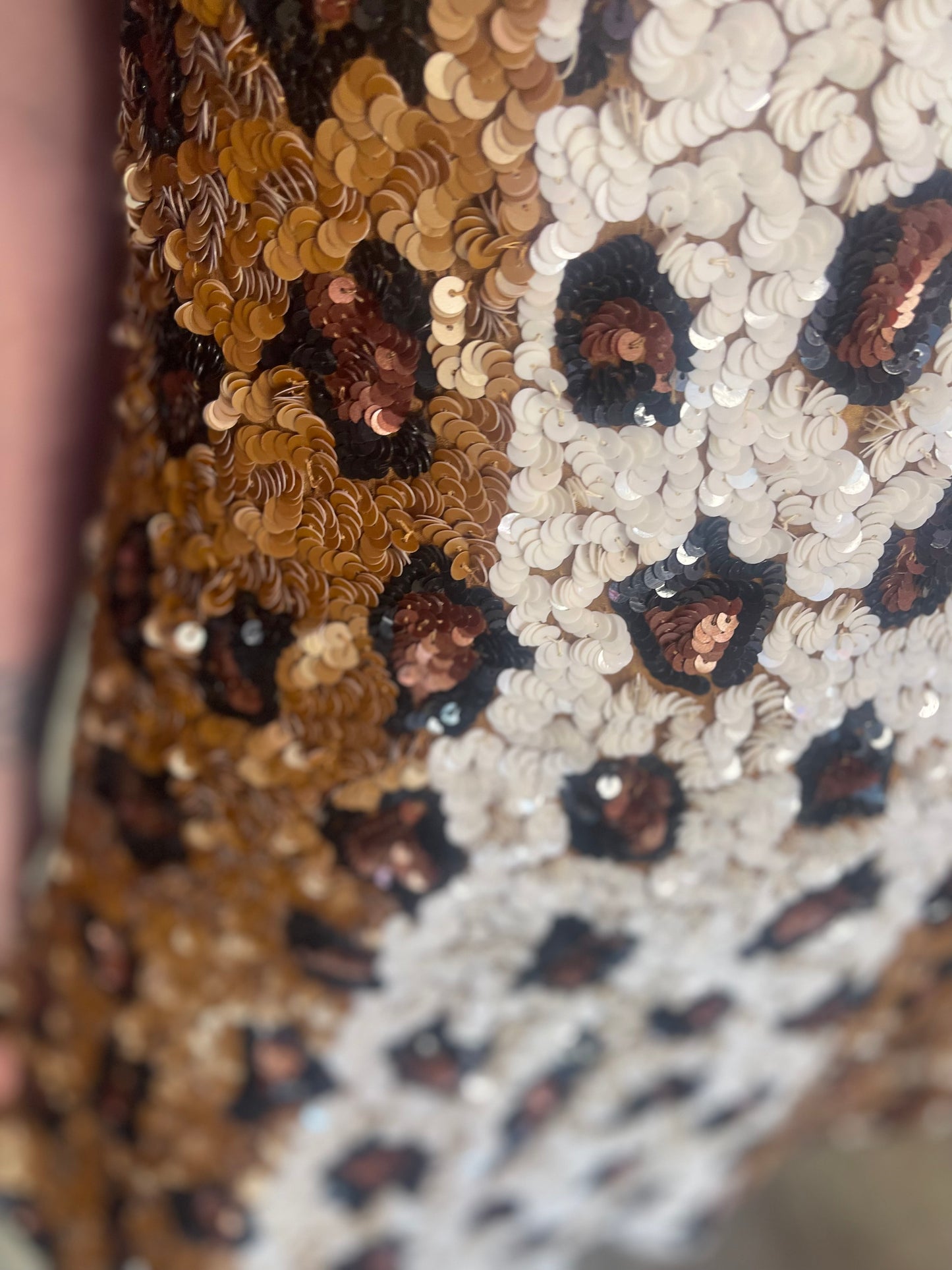 Vintage 90s Sequin Leopard Mini Dress - Spark Pretty