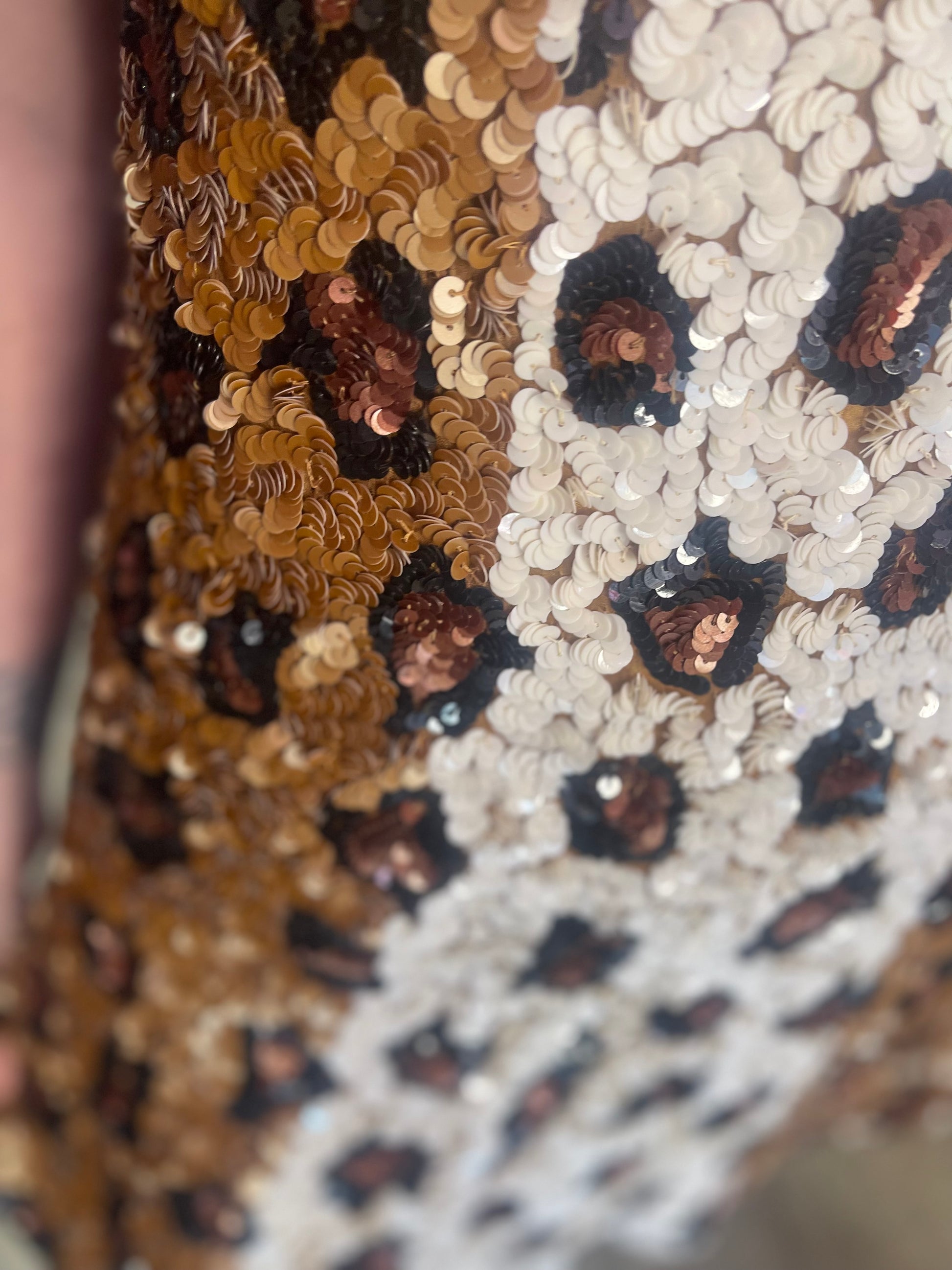 Vintage 90s Sequin Leopard Mini Dress - Spark Pretty