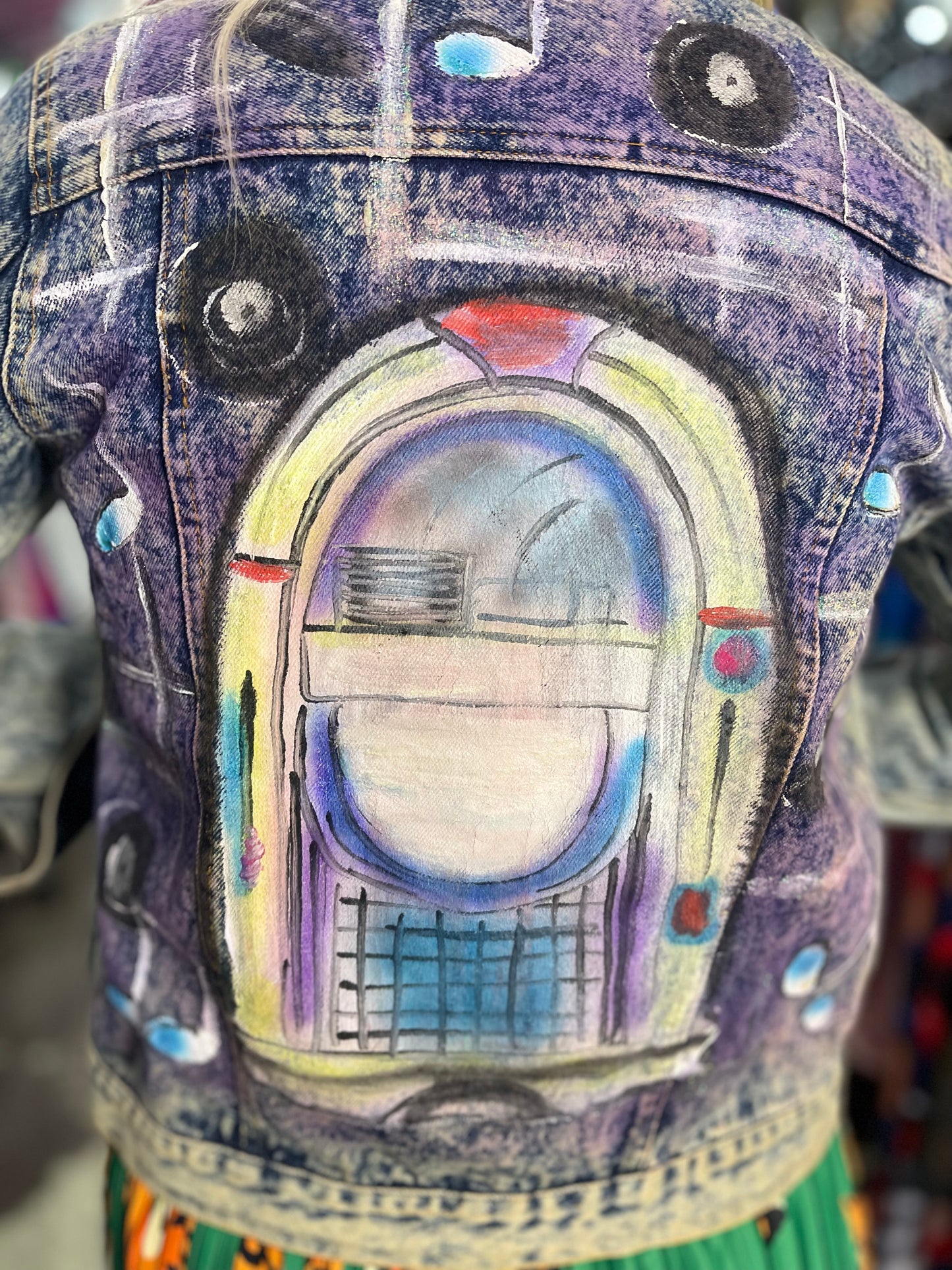 Vintage 80s Jukebox Jean Jacket - Spark Pretty