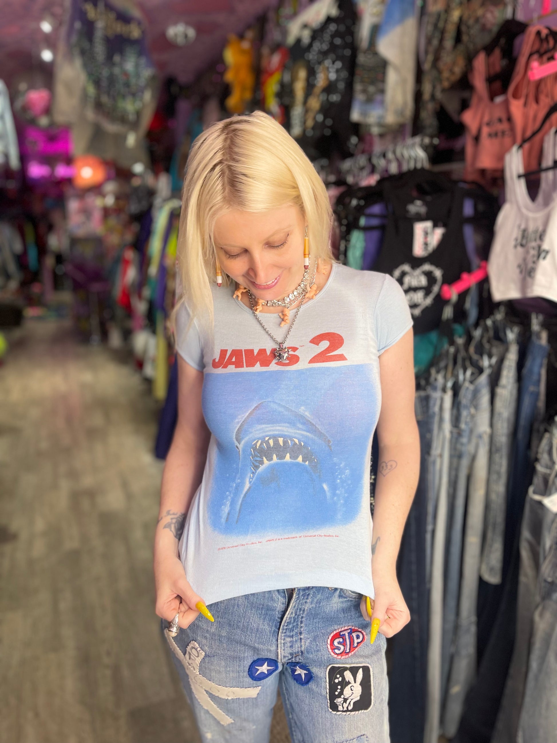 Vintage 70s Jaws 2 T-shirt - Spark Pretty