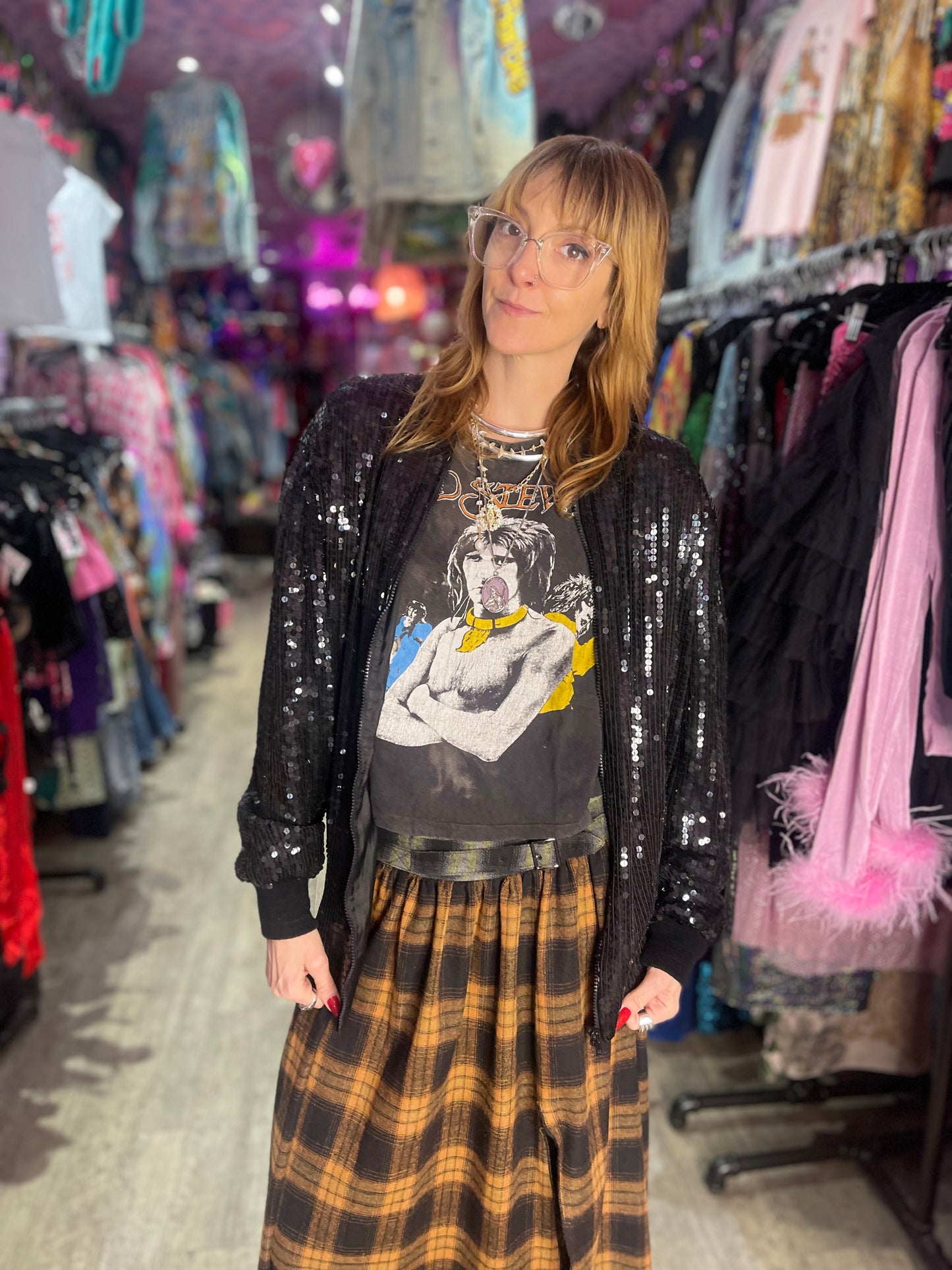 80s Sequin Jaguar Bomber Jacket - Spark Pretty