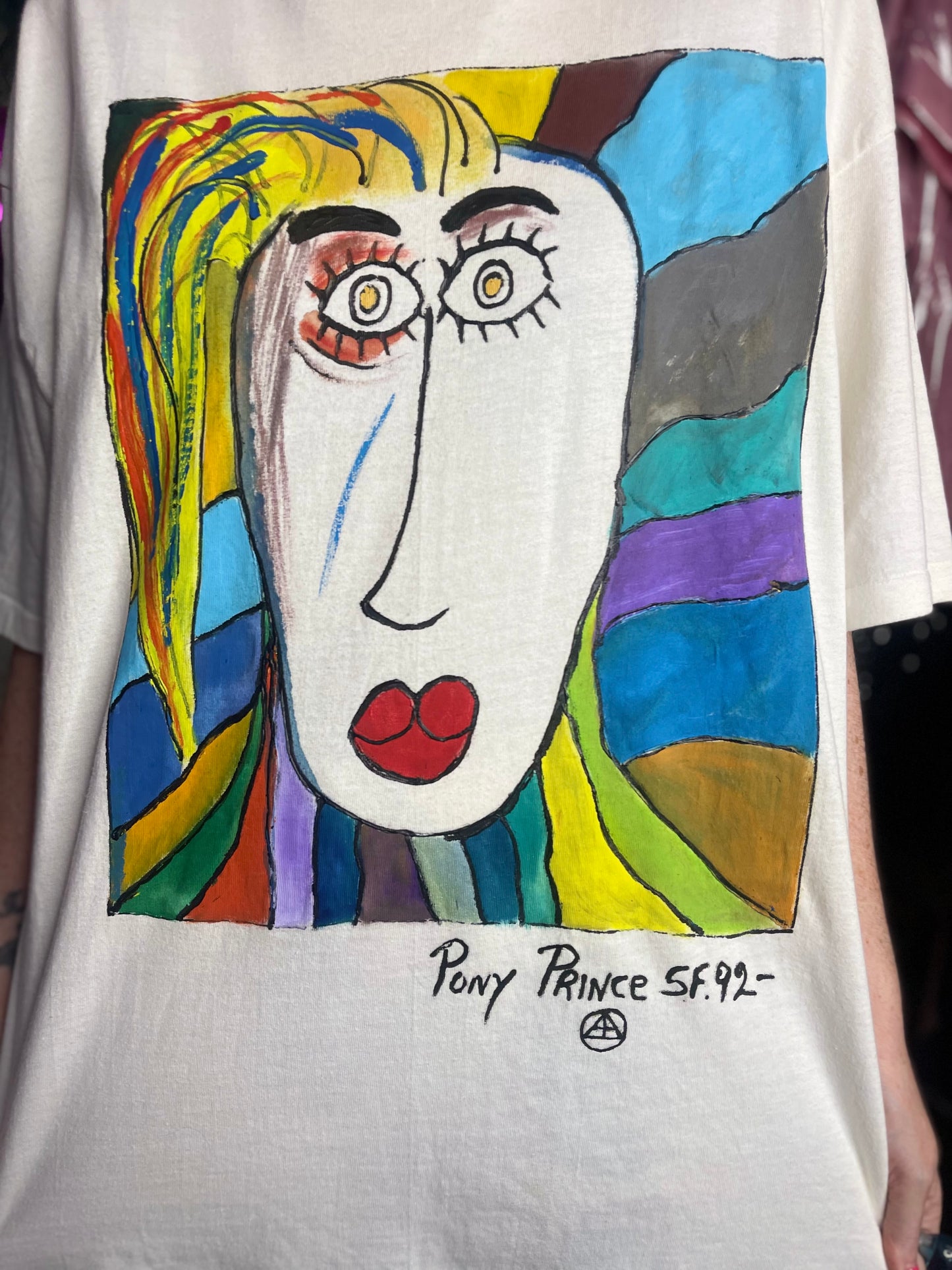 Vintage 90s Painted Artsy Girl T-shirt