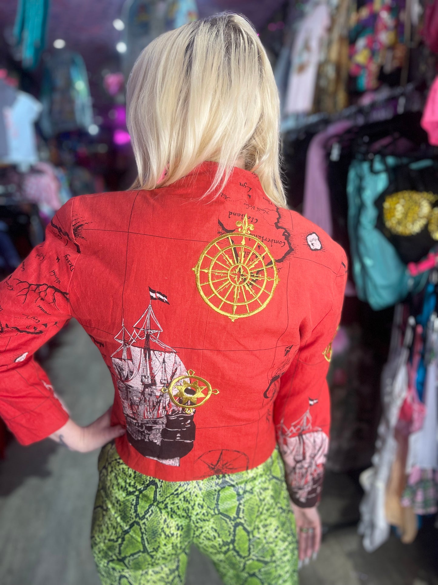 Vintage 90s Nautical Cropped Jacket