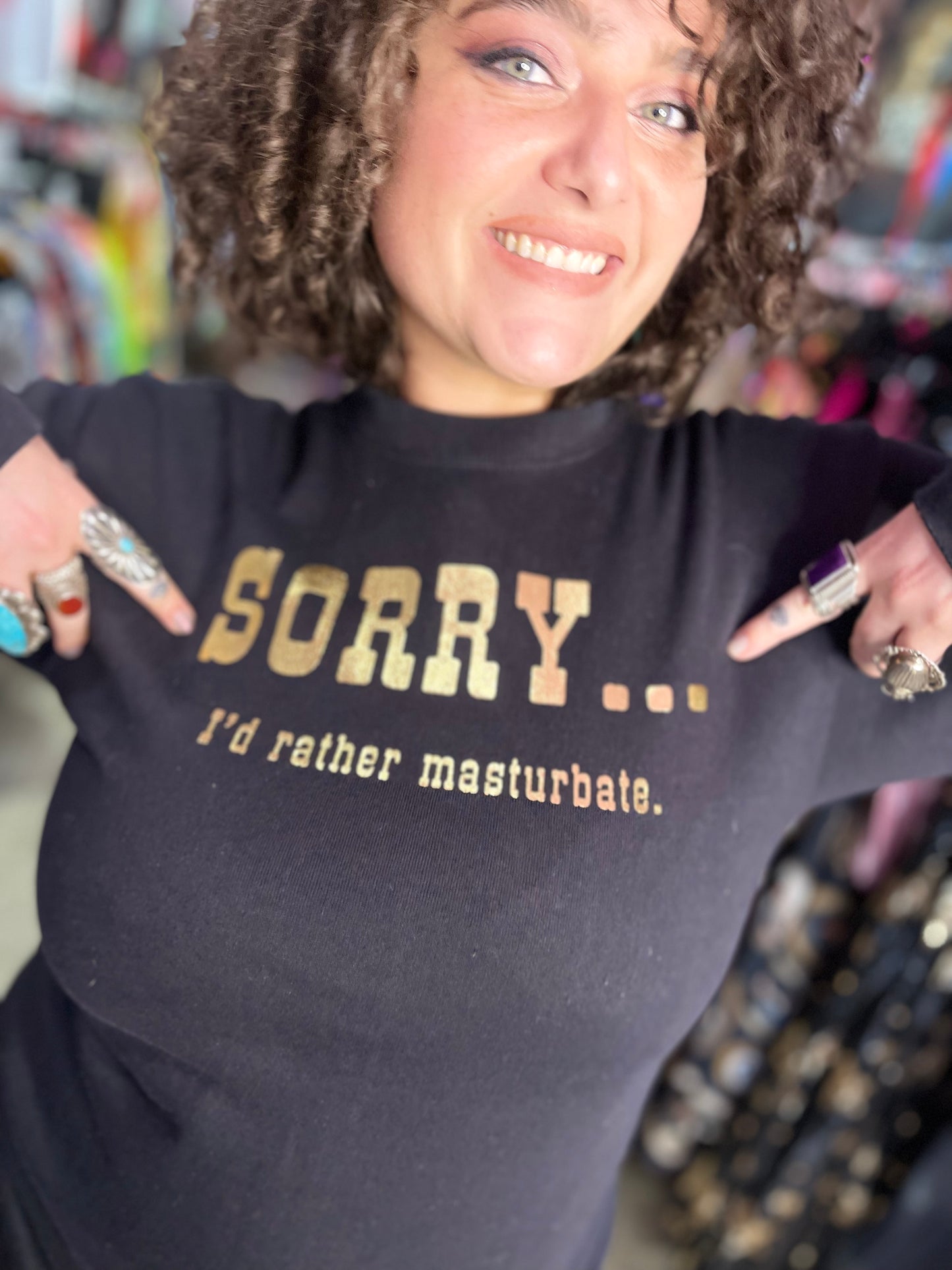Vintage 80s Novelty I’d Rather Sweatshirt - Spark Pretty