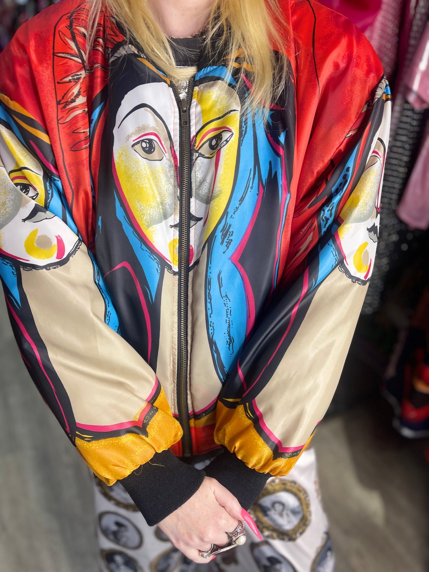 Vintage 90s Picasso Style Graphic Jacket