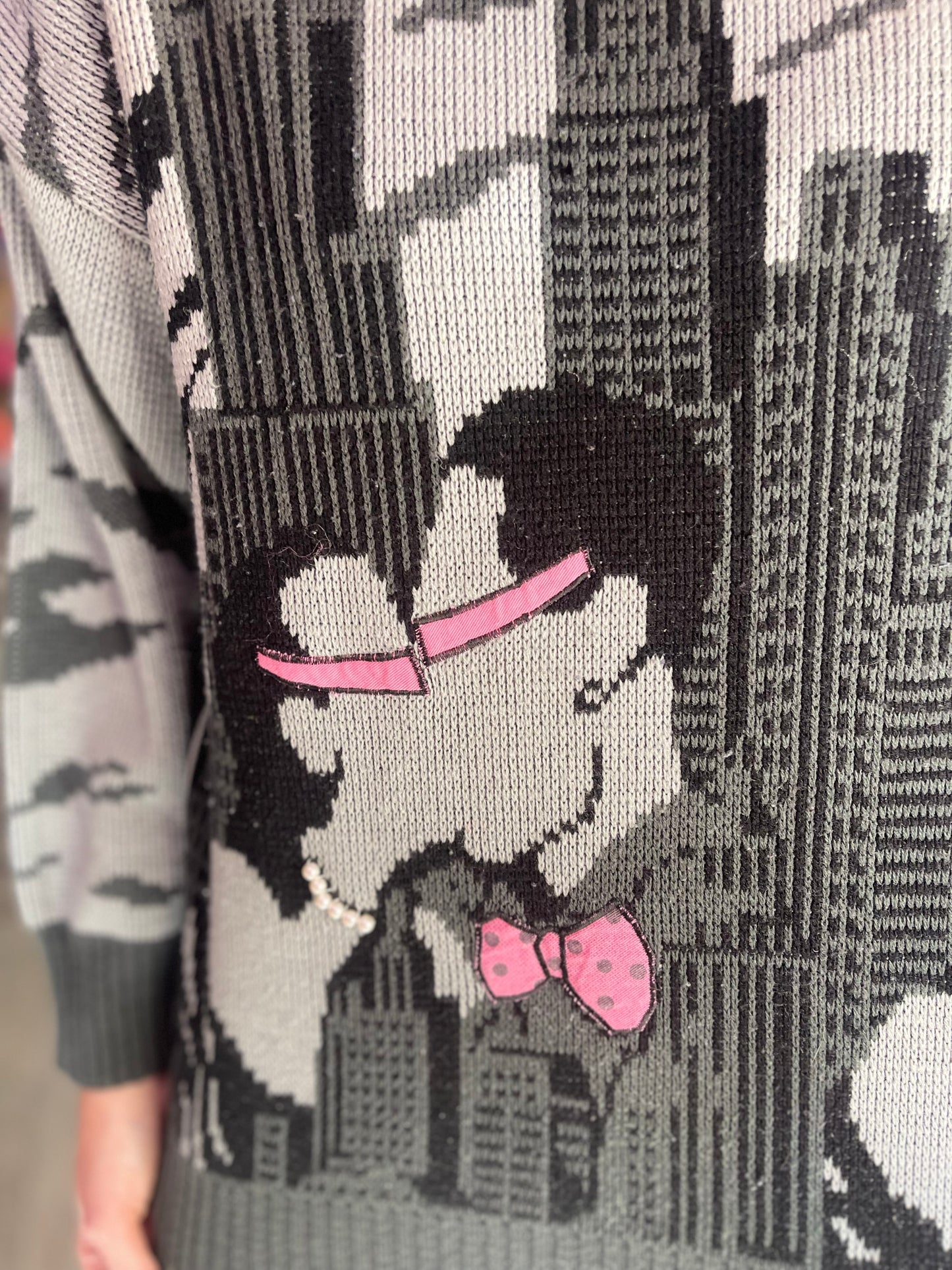 Vintage 80s New York New Wave Couple Sweater - Spark Pretty