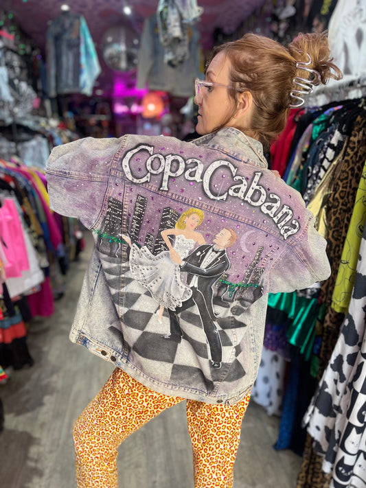 Vintage 80s Bedazzled Copacabana Jean Jacket