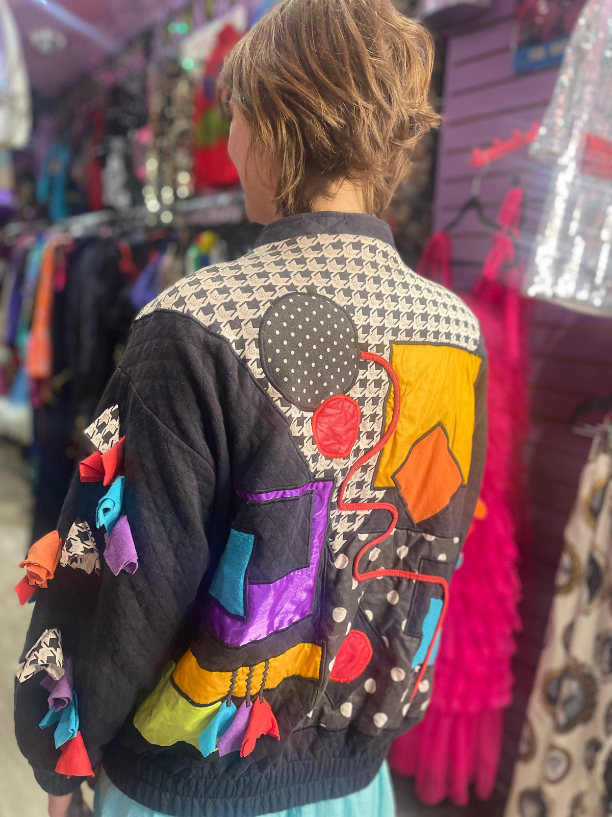 Vintage 90s Mixed Shapes Quilted Jacket