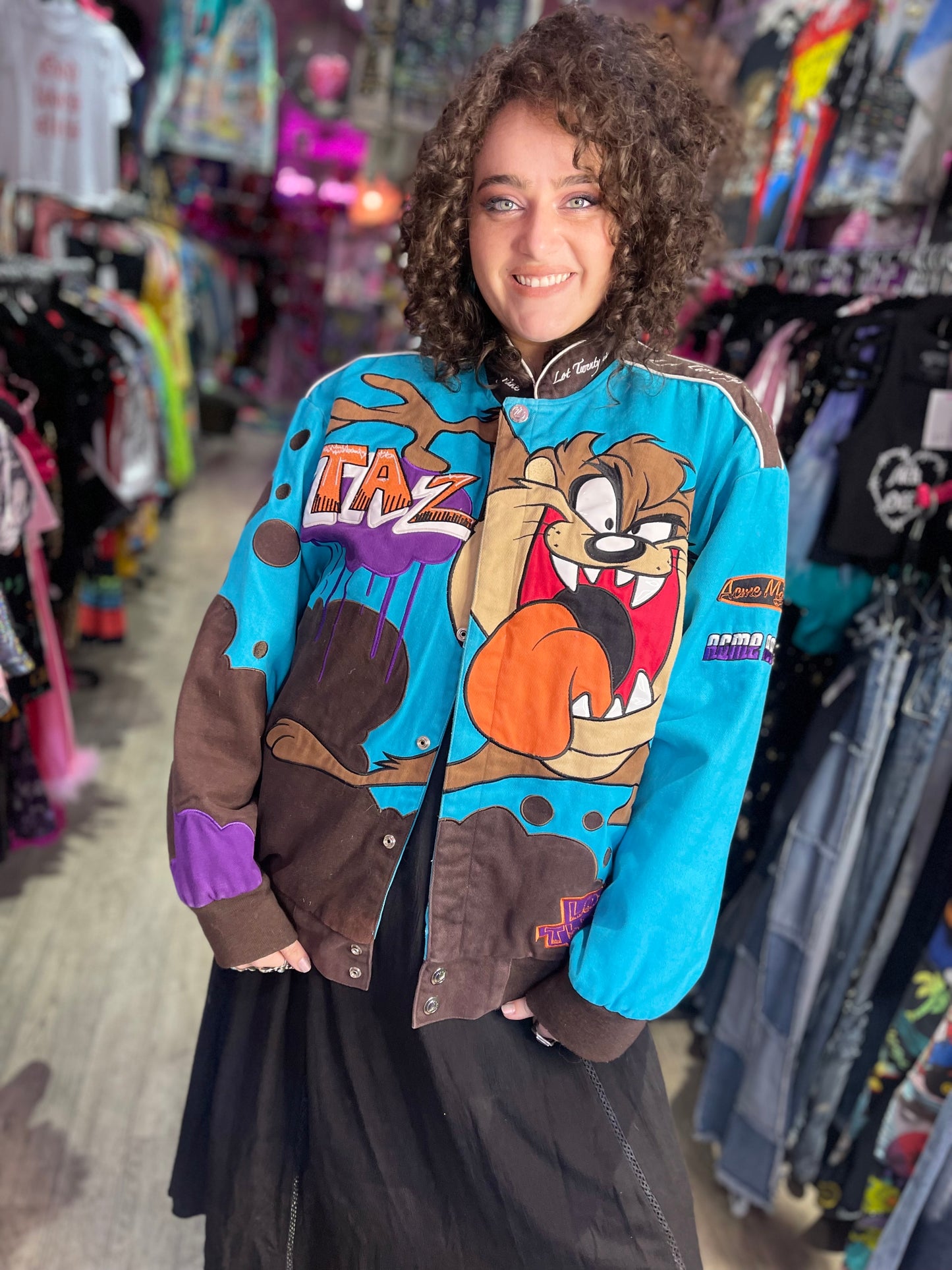Vintage 90s Taz Racecar Jacket - Spark Pretty