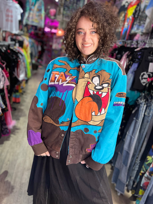 Vintage 90s Taz Racecar Jacket - Spark Pretty