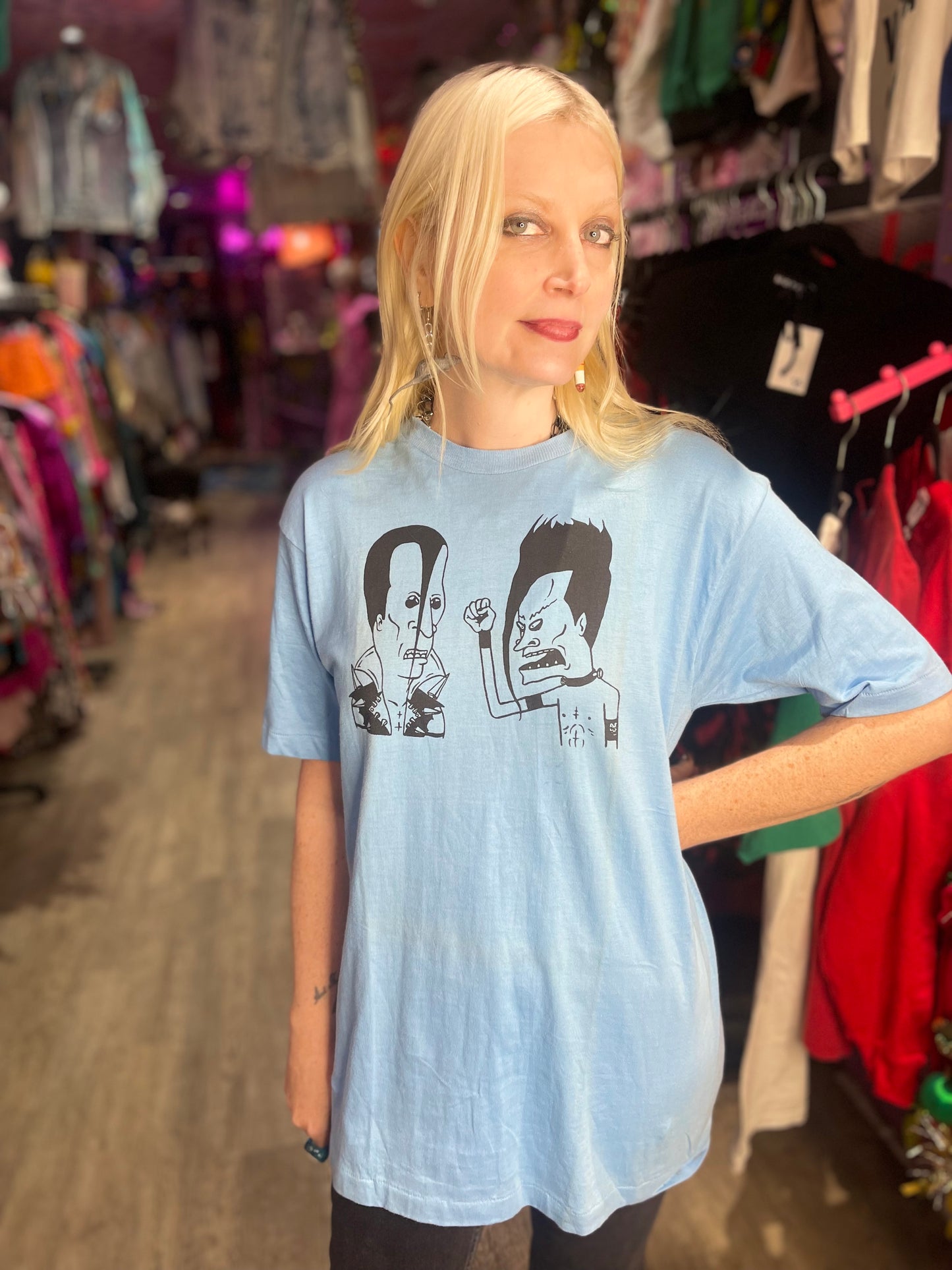 Vintage 90s Beavis and Butthead Punk Spoof T-shirt