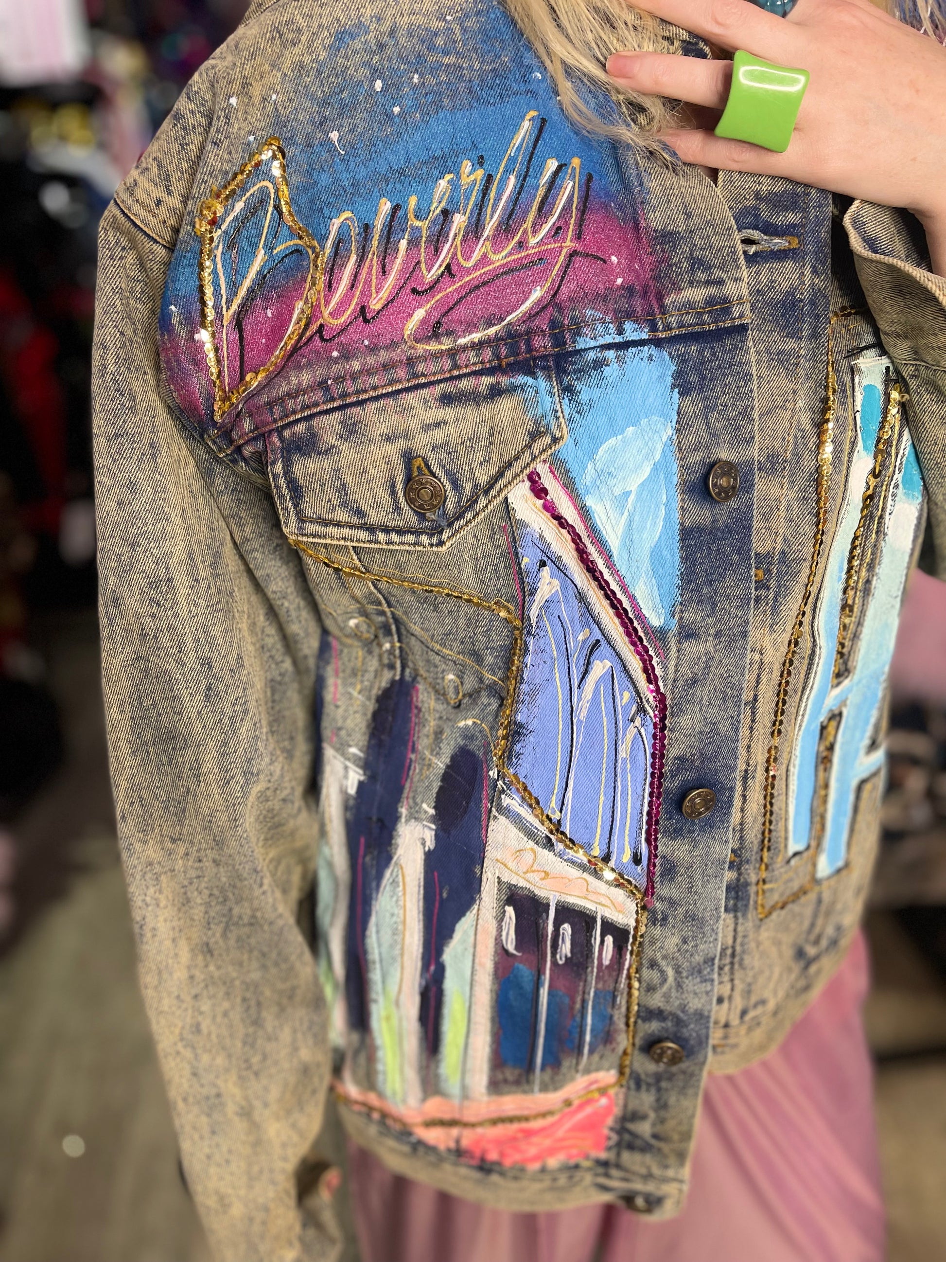 Vintage 80s Beverly Hills Jean Jacket - Spark Pretty
