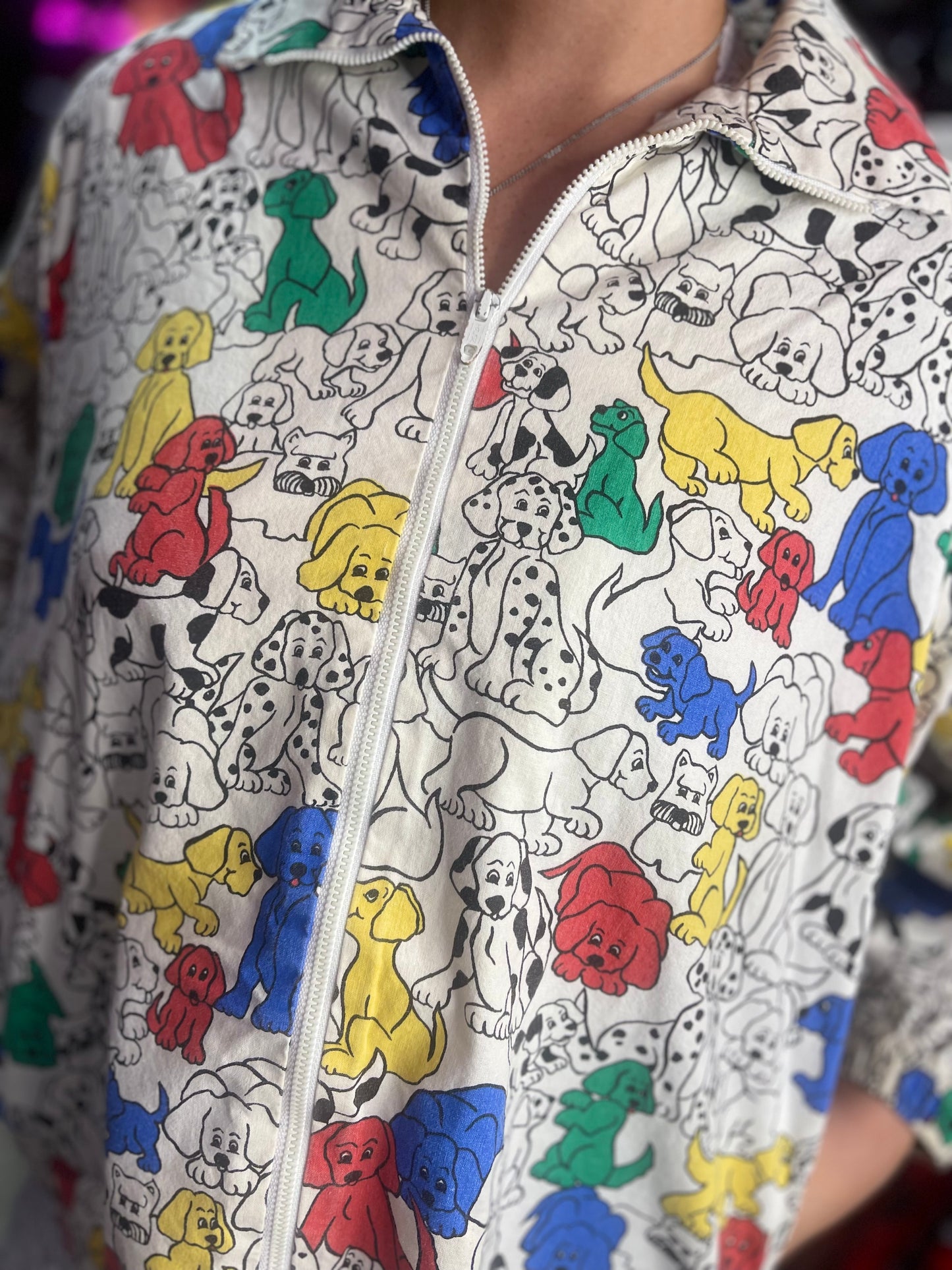 Vintage 80s Cartoon Dogs Jacket