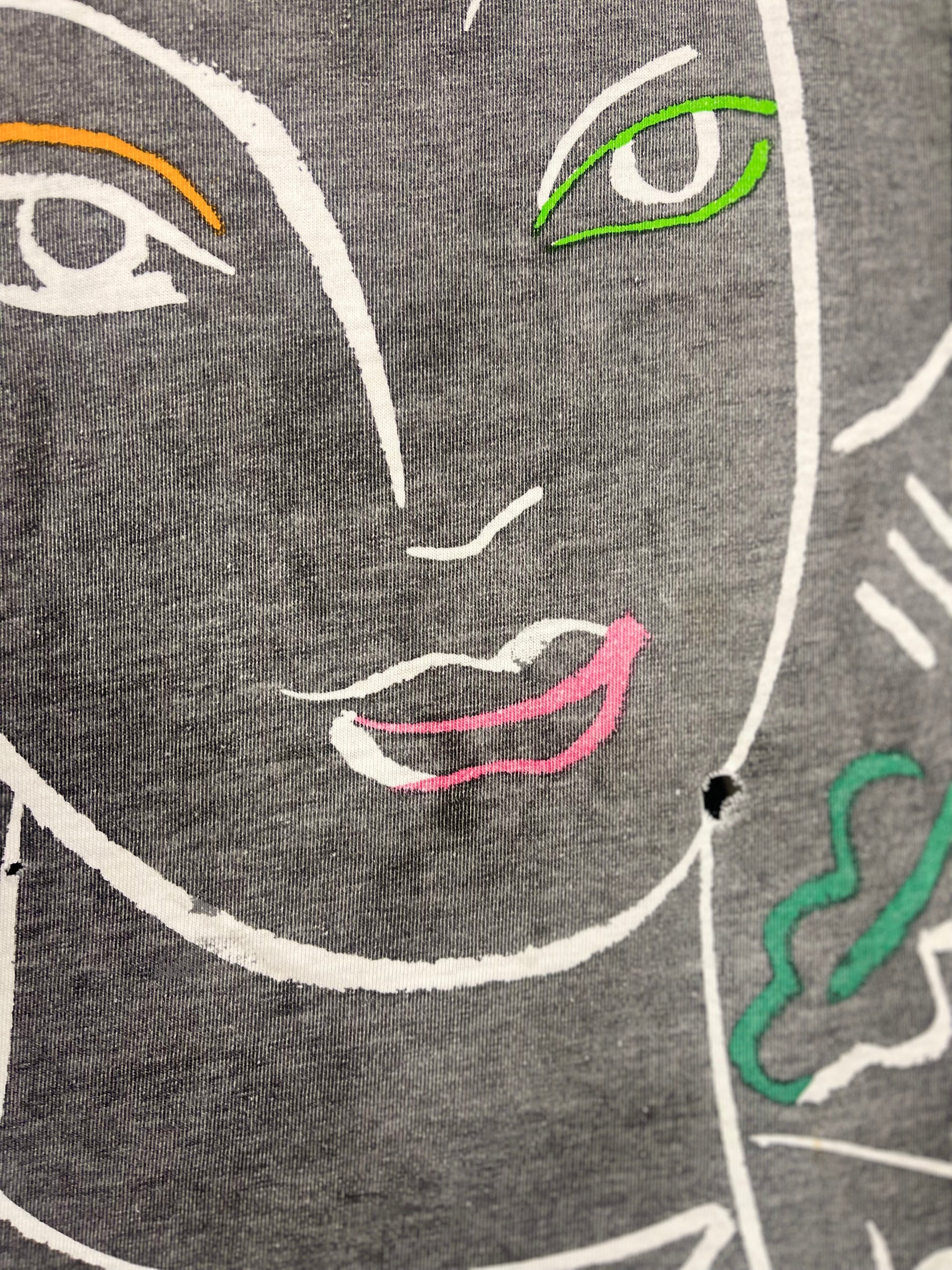Vintage 90s Abstract Face T-shirt - Spark Pretty
