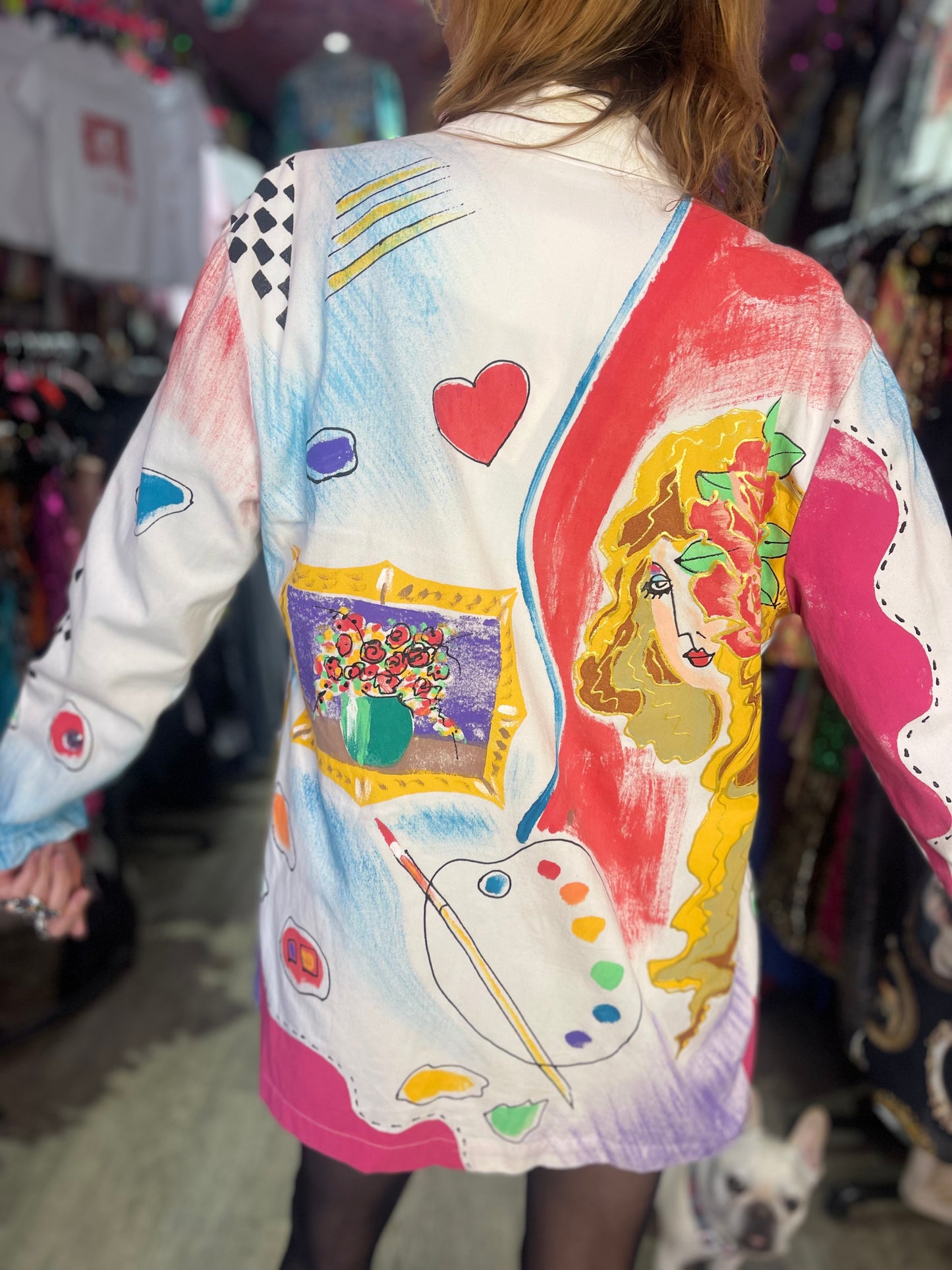 Vintage 90s Painted and Bedazzled Blazer - Spark Pretty