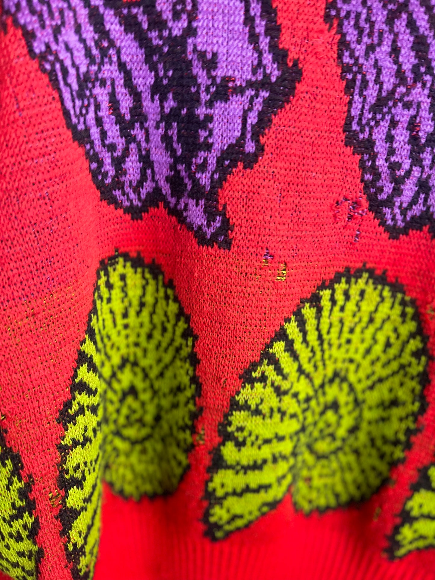 Vintage 80s Betsey Johnson Punk Label Seashell Sweater