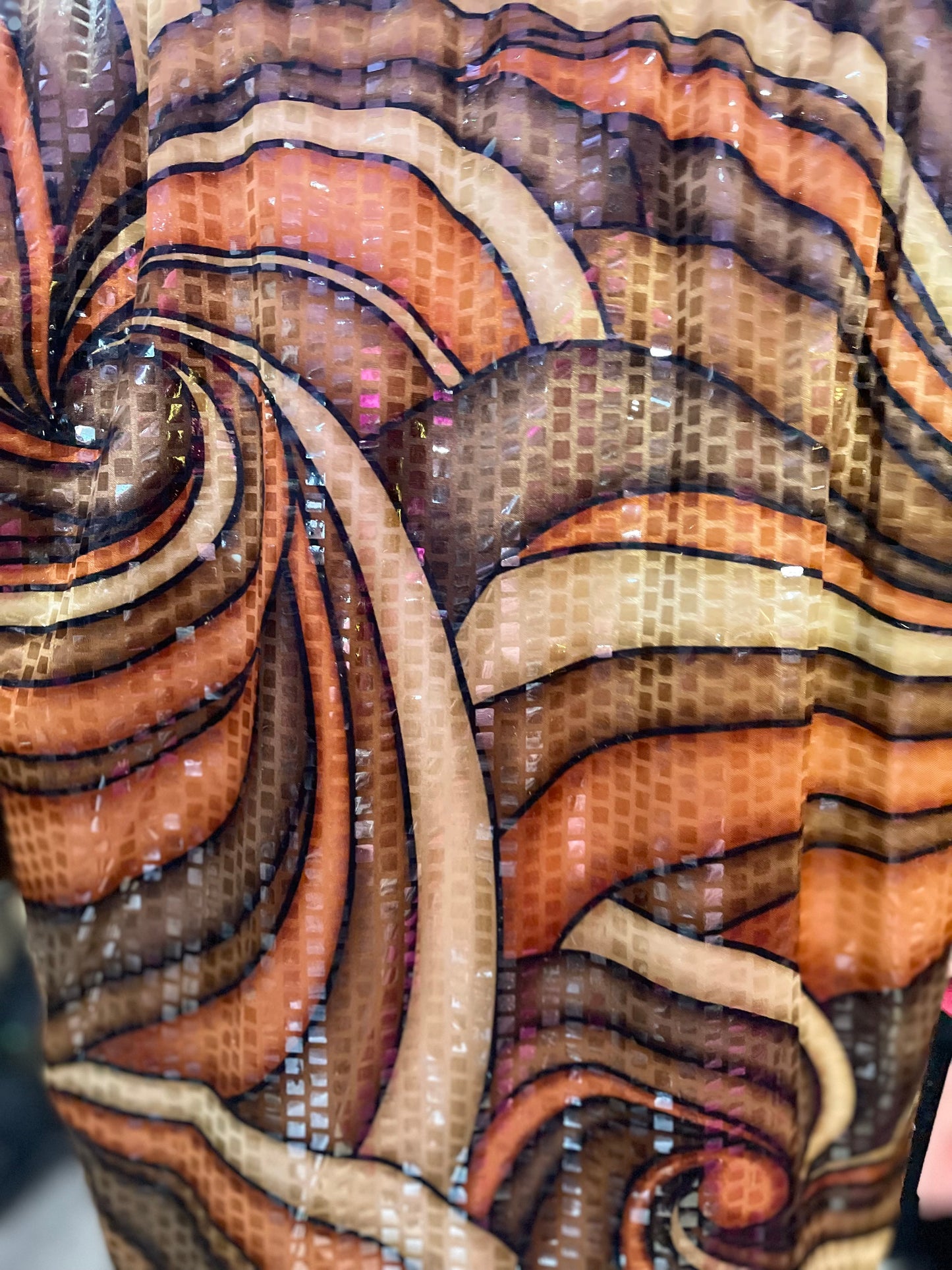 Vintage 90s Shiny Sequin Swirl Jacket
