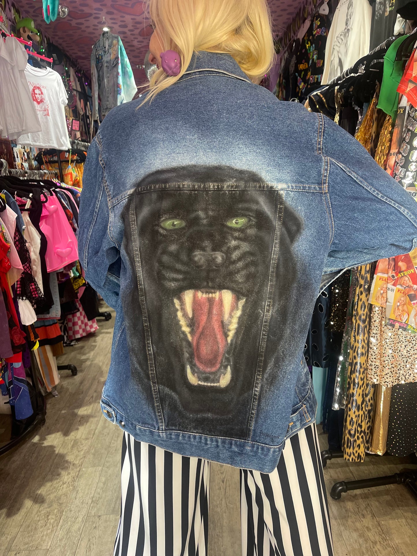 Vintage 90s Panther Jean Jacket