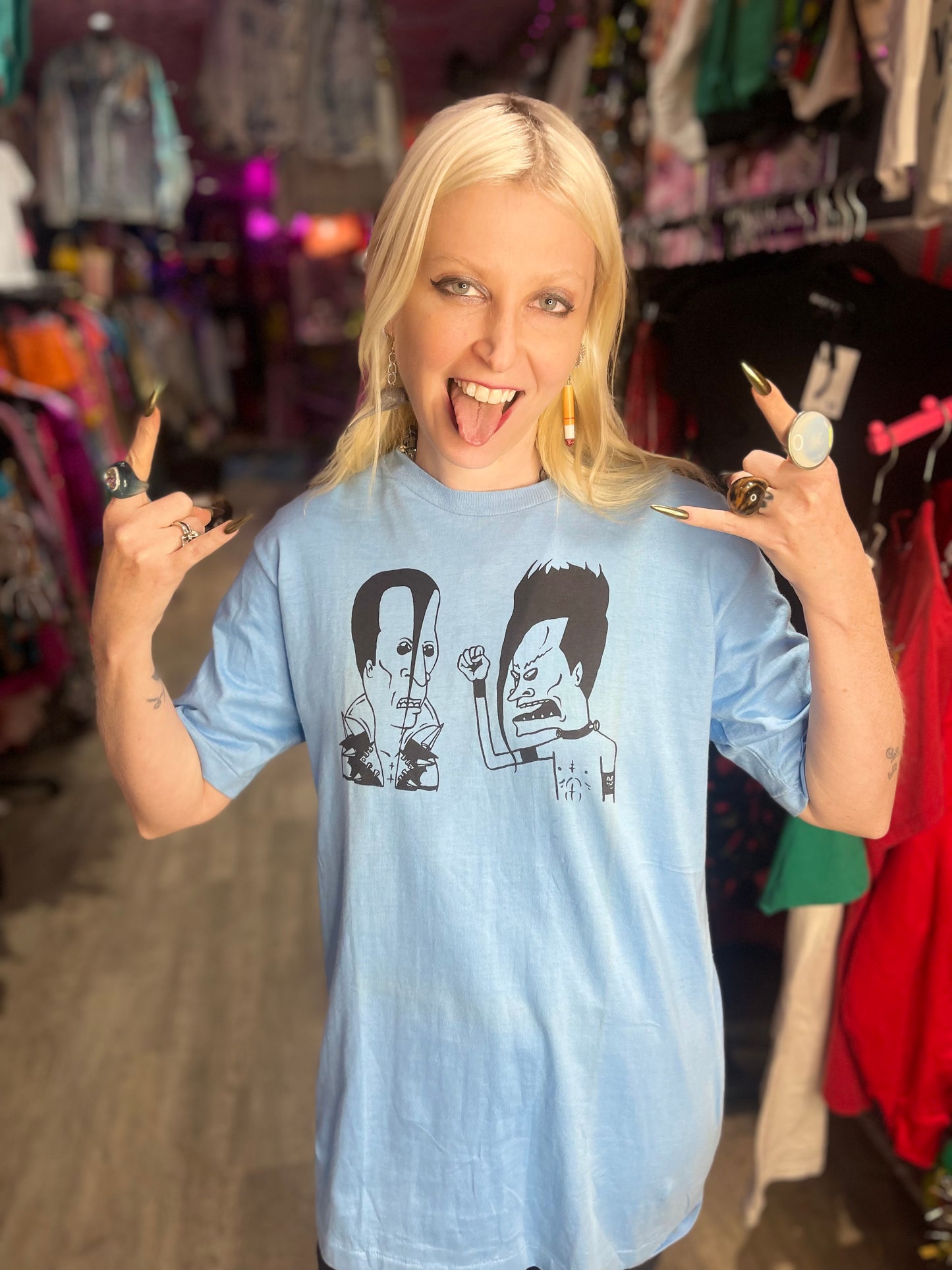 Vintage 90s Beavis and Butthead Punk Spoof T-shirt