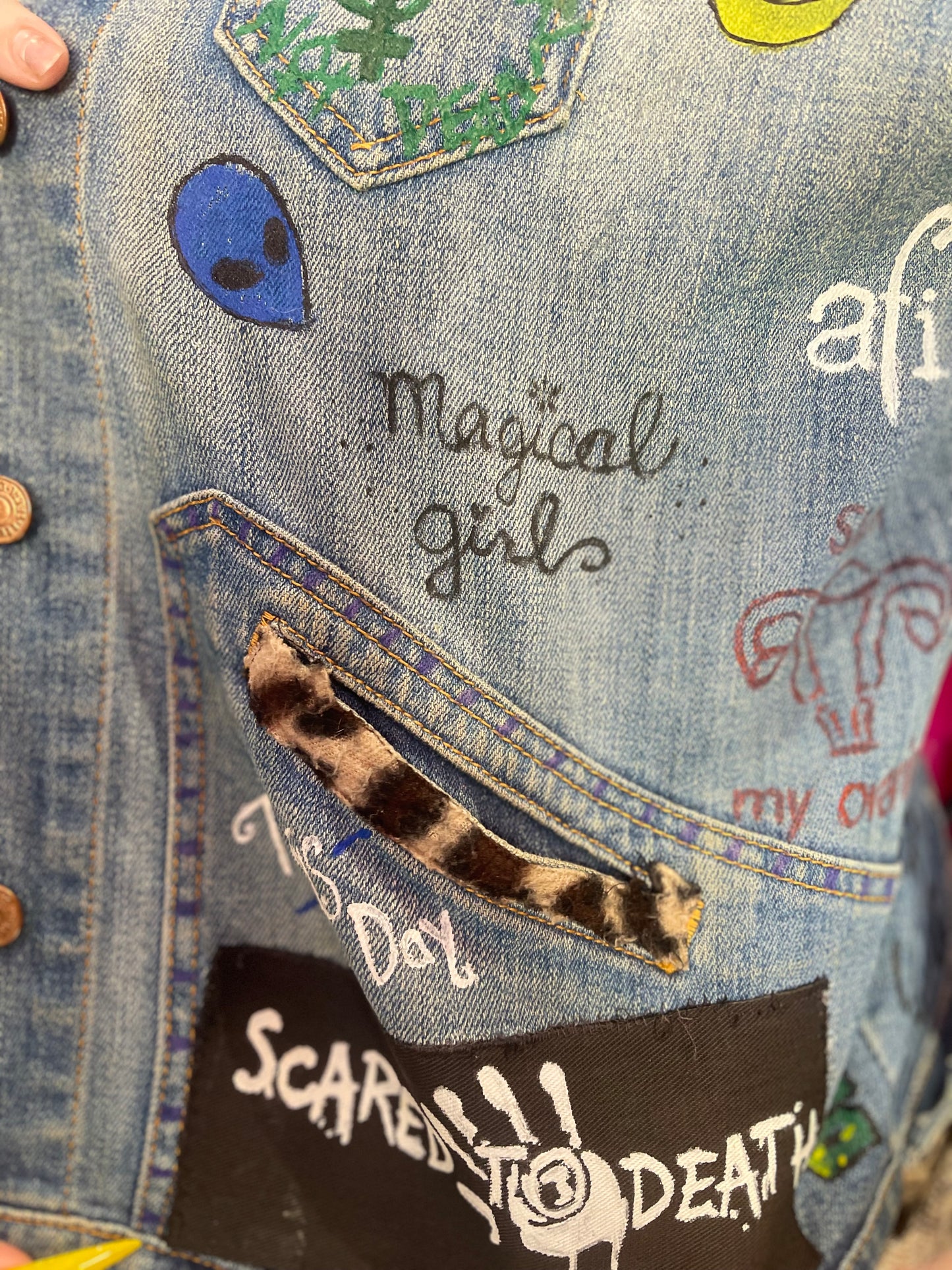 Vintage 90s Customized Punk Feminist Vest - Spark Pretty
