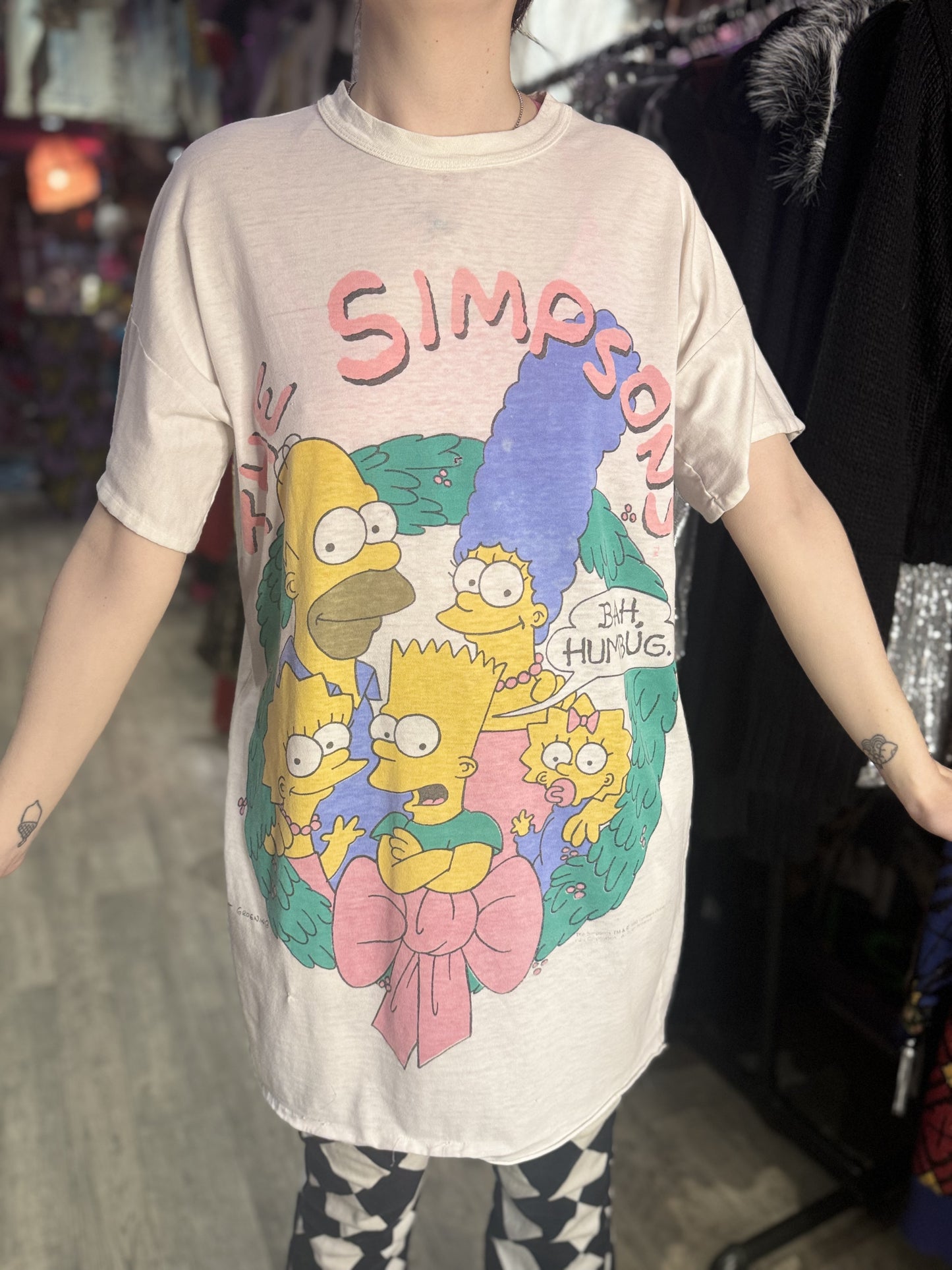 Vintage 1990 Simpsons Holiday T-shirt